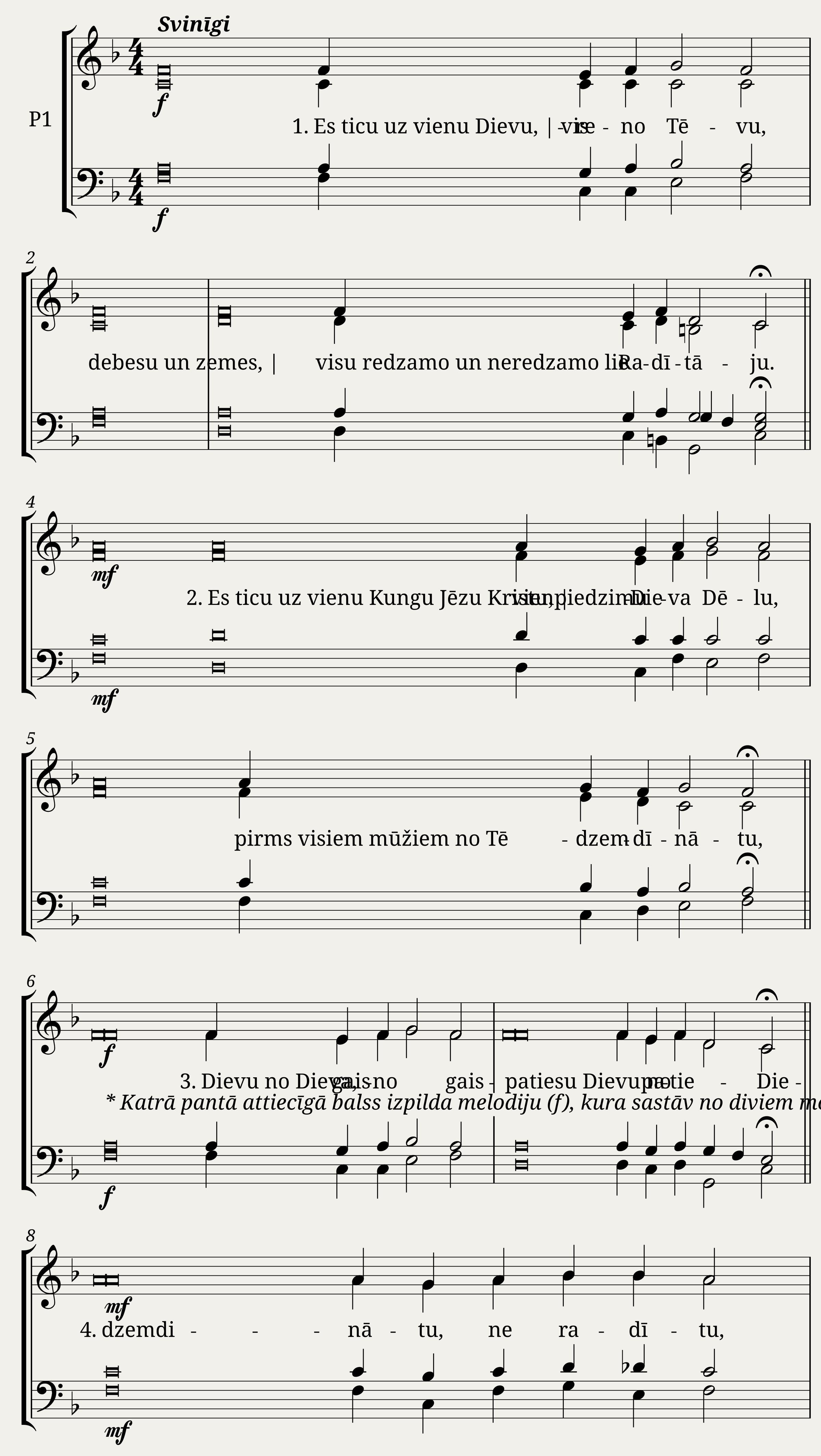 Es ticu (Credo) - Andris Solims (arr.) — 1/4
