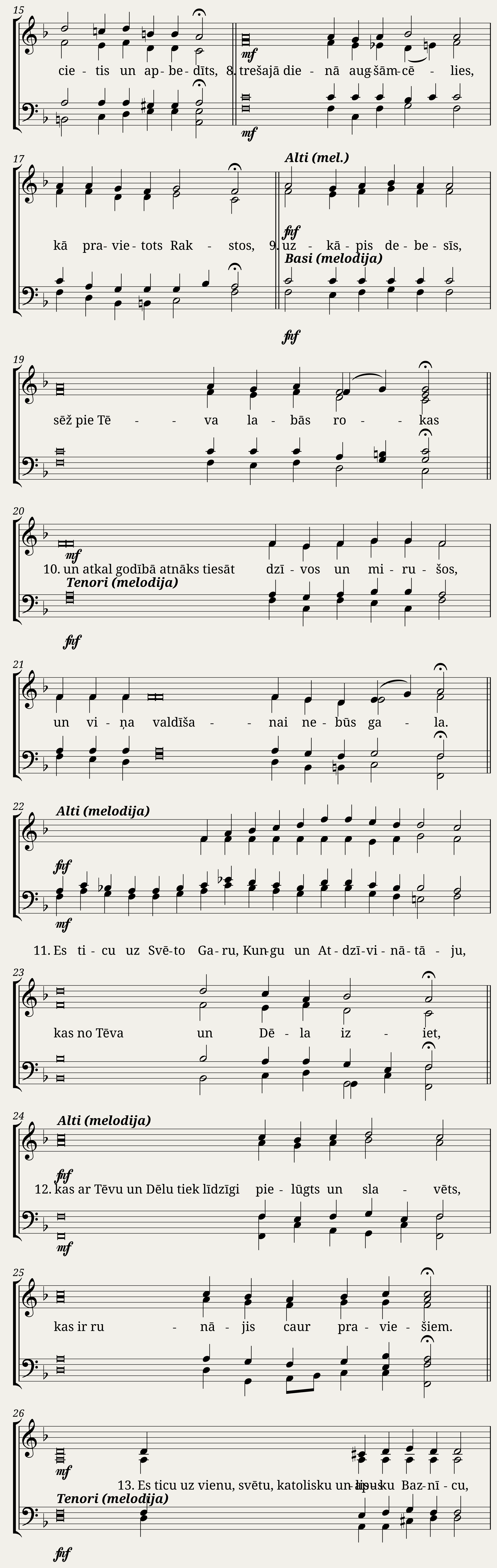 Es ticu (Credo) - Andris Solims (arr.) — 3/4