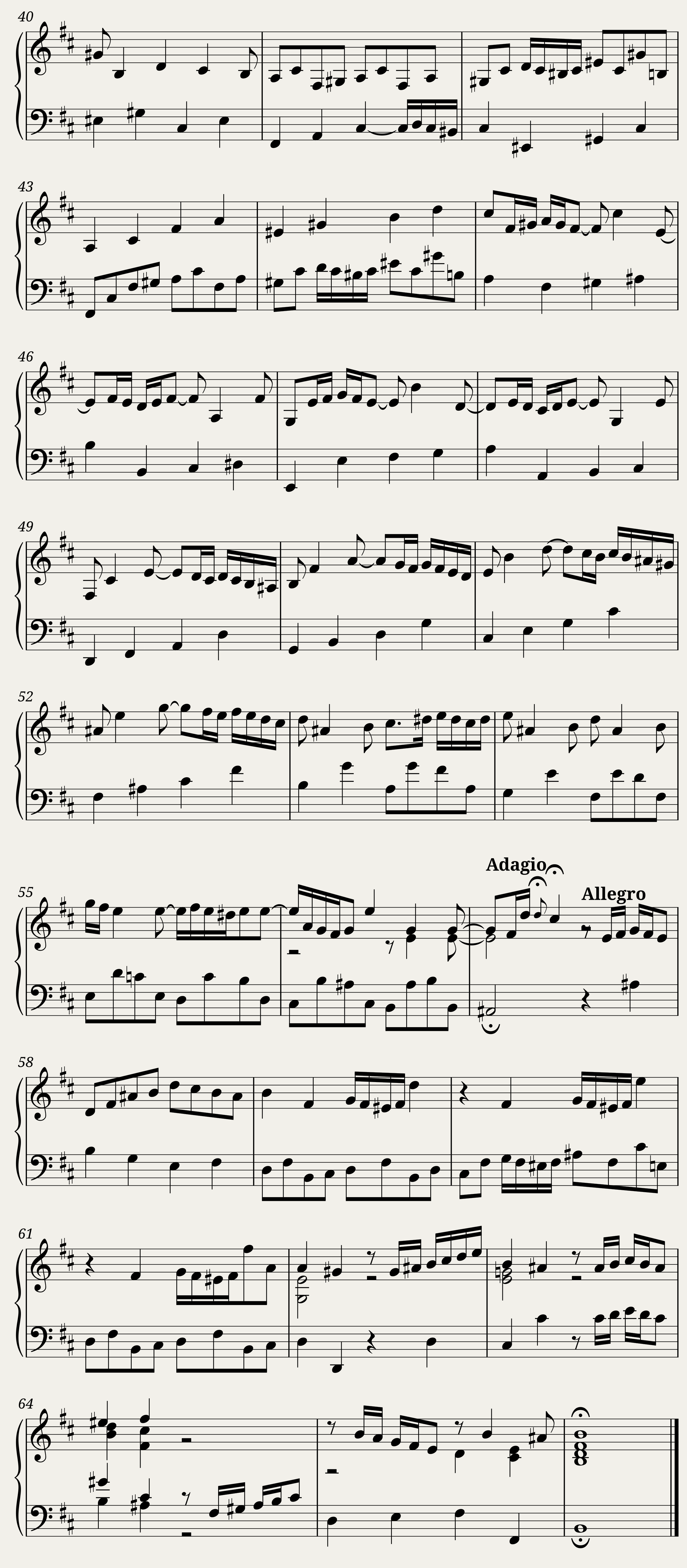 BWV 893 The Well-Tempered Clavier Part II Praeludium XXIV — 3/3