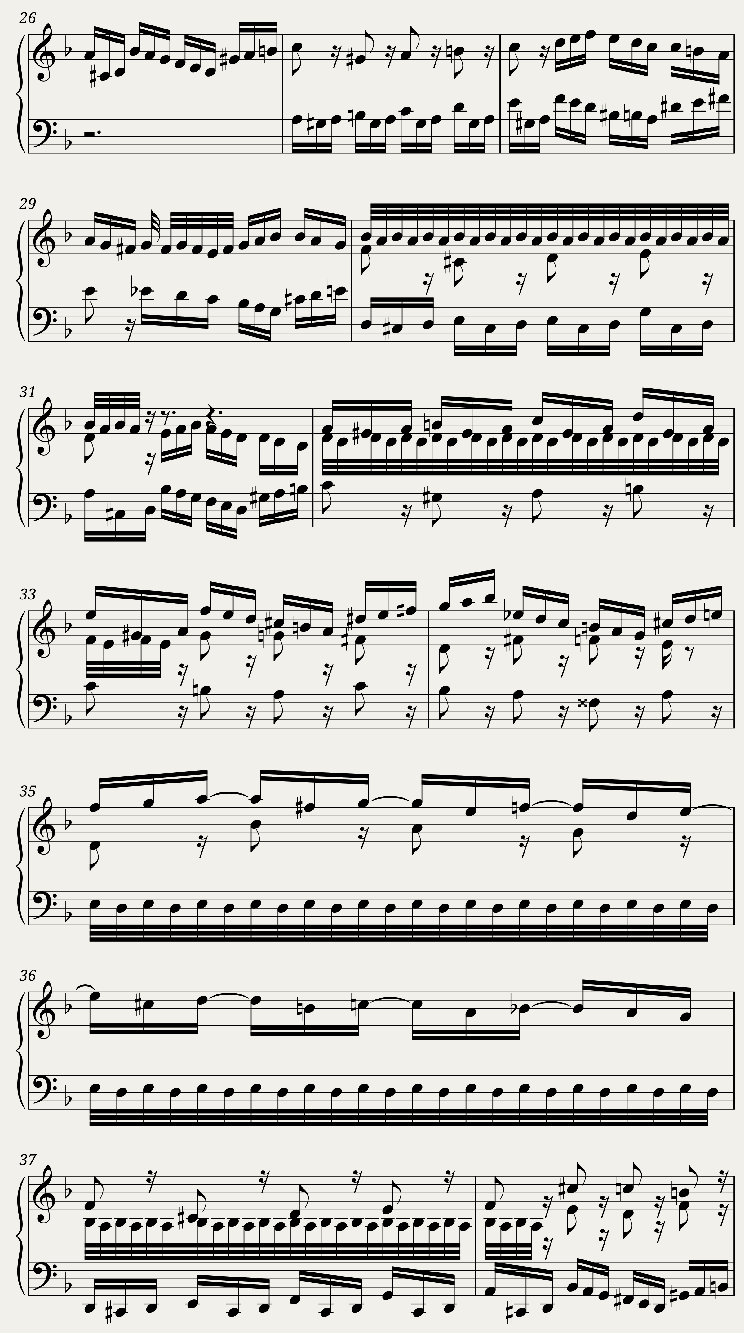 BWV 811 English Suite VI Sarabande — 3/4