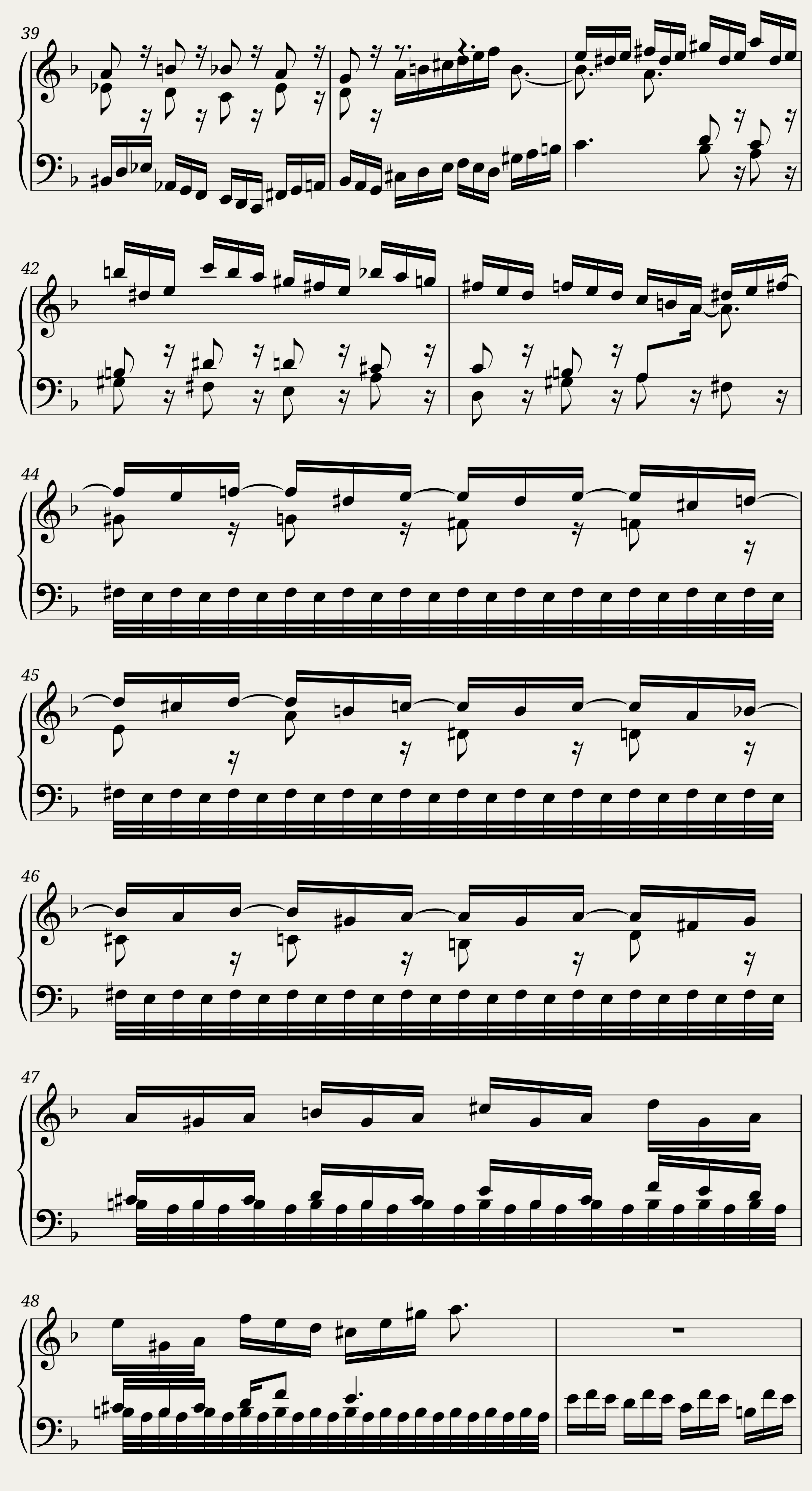 BWV 811 English Suite VI Sarabande — 4/4