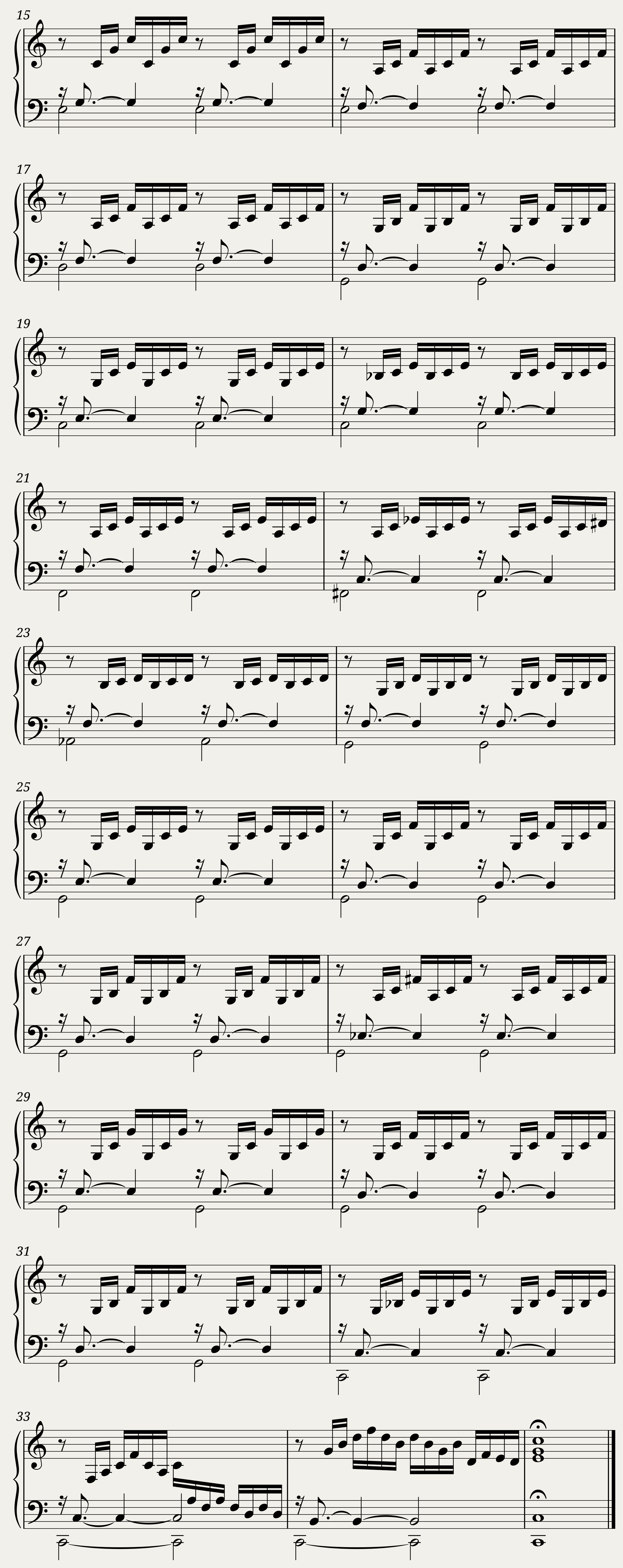 BWV 846 The Well-Tempered Clavier Part I Praeludium I — 2/2