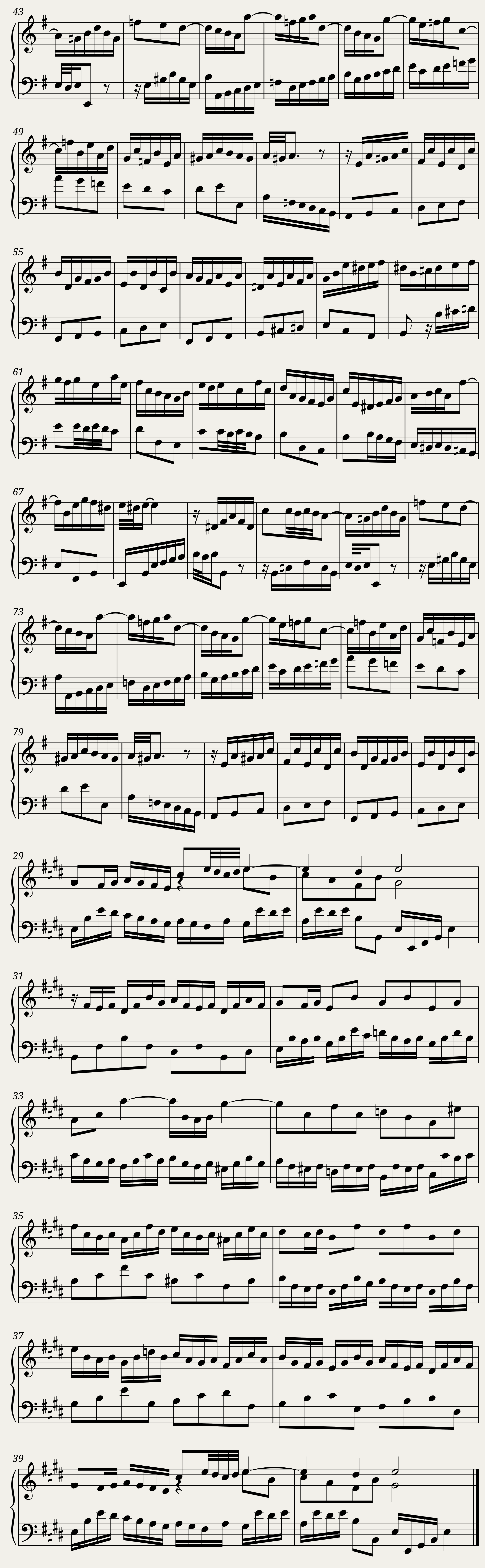 BWV 937 Little Prelude in E major — 2/2