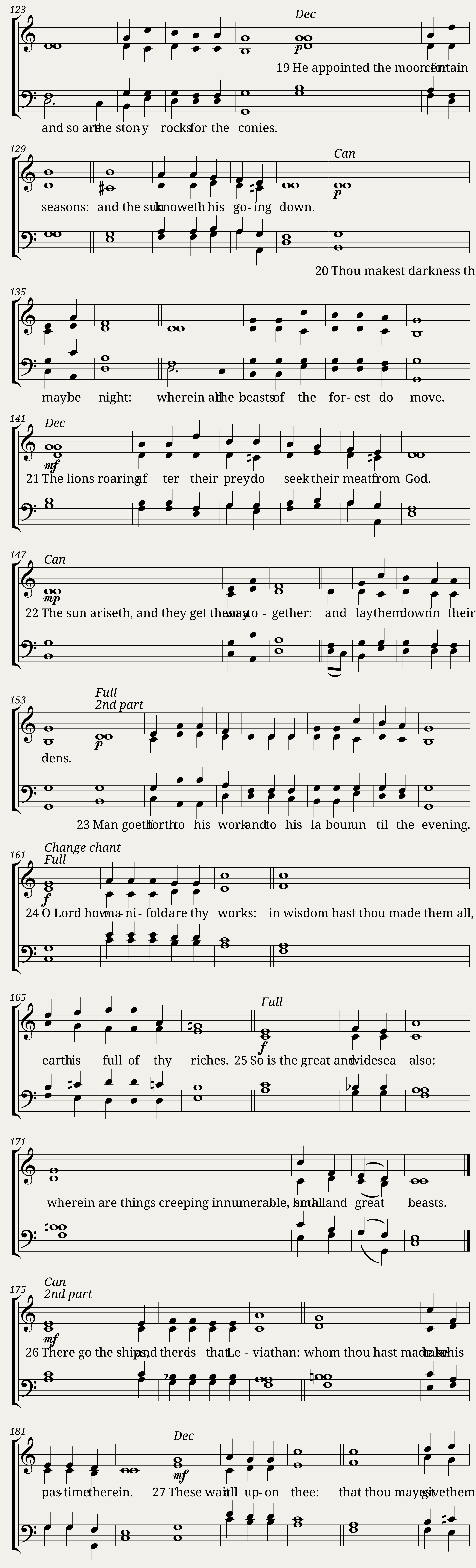 Double chant in G major - Sydney Bevan — 5/7