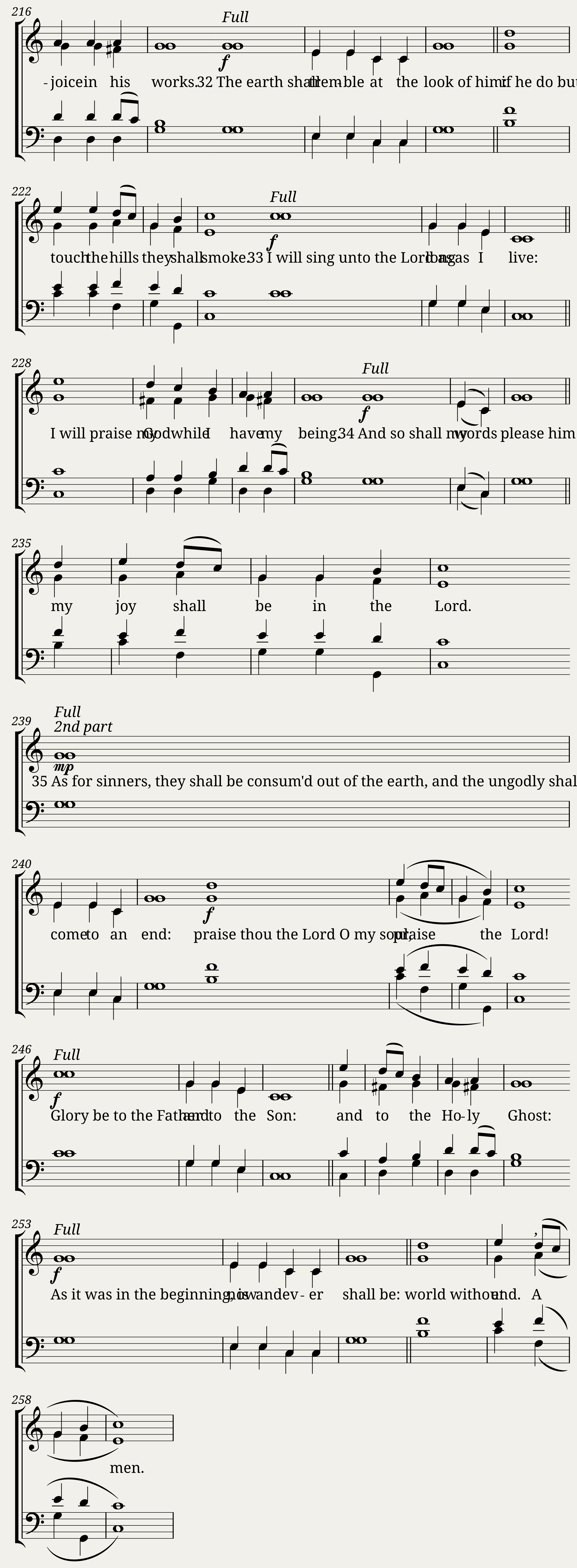 Double chant in G major - Sydney Bevan — 7/7