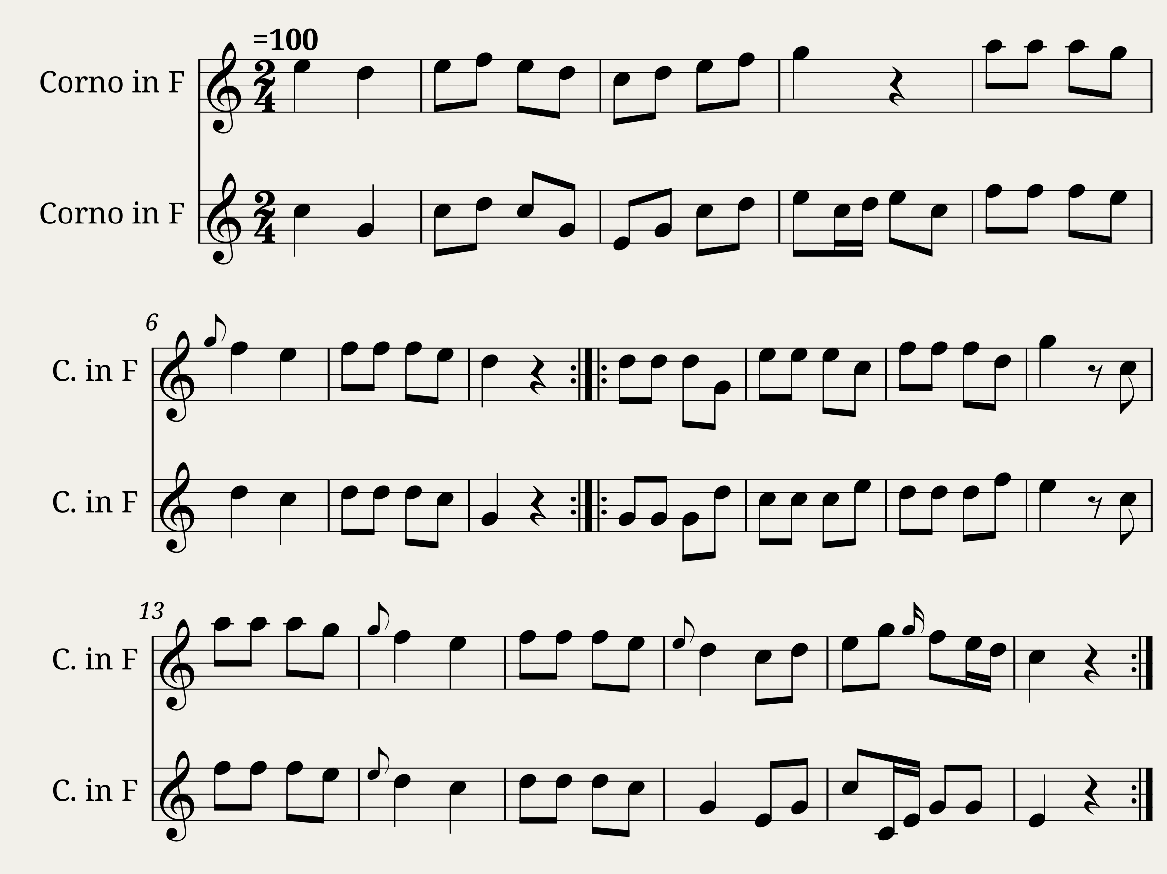 Nr.17 Presto from the Horn Sache 1789