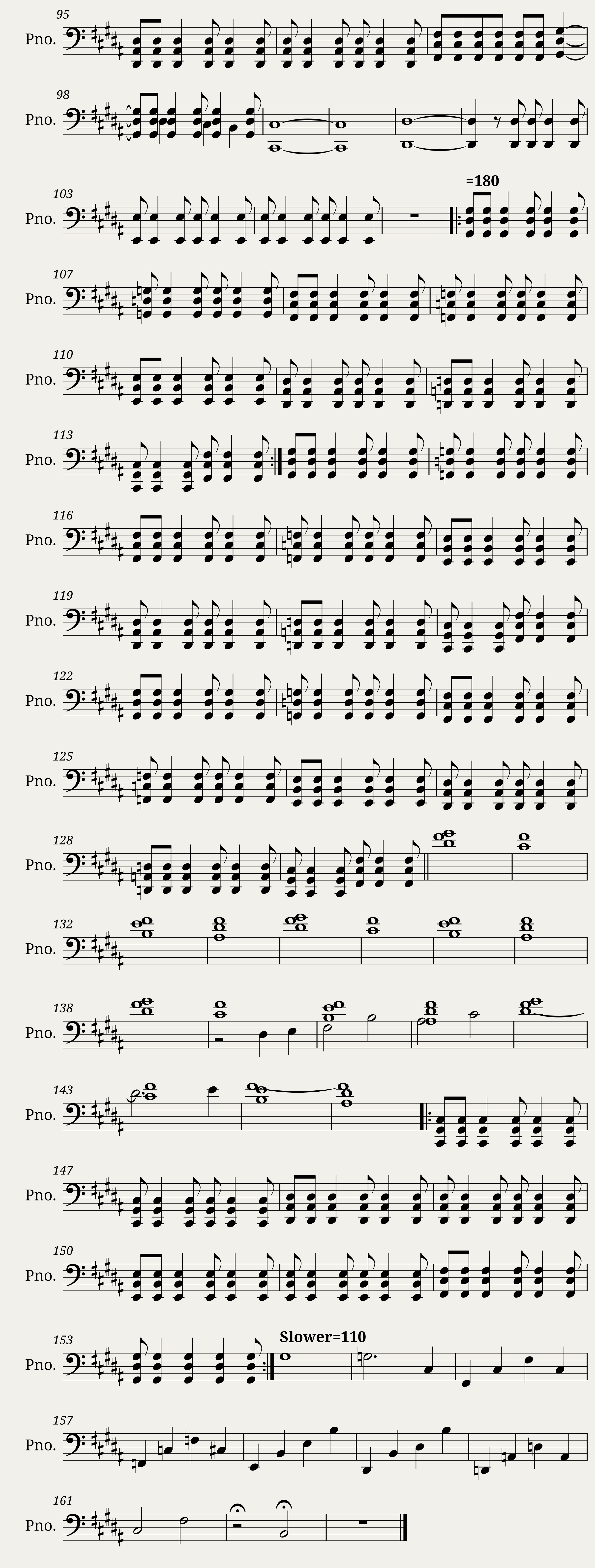 Hopes and Dreams / SAVE the World (Keyboard Accompany) (For Humans)(Left Hand) — 3/3