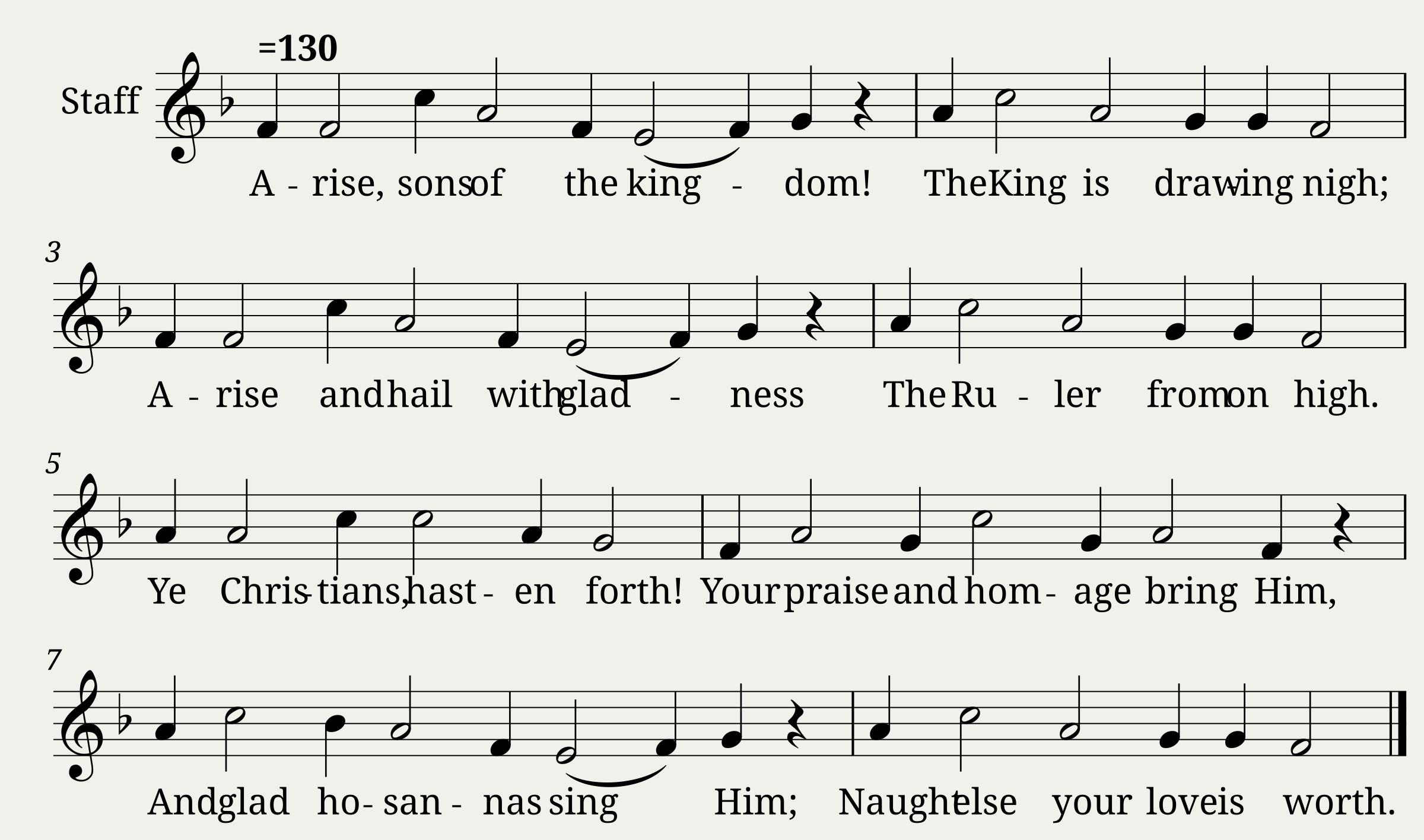 Arise Sons of the Kingdom - Von Gott Will Ich Nicht Lassen by J. Magdeburg.