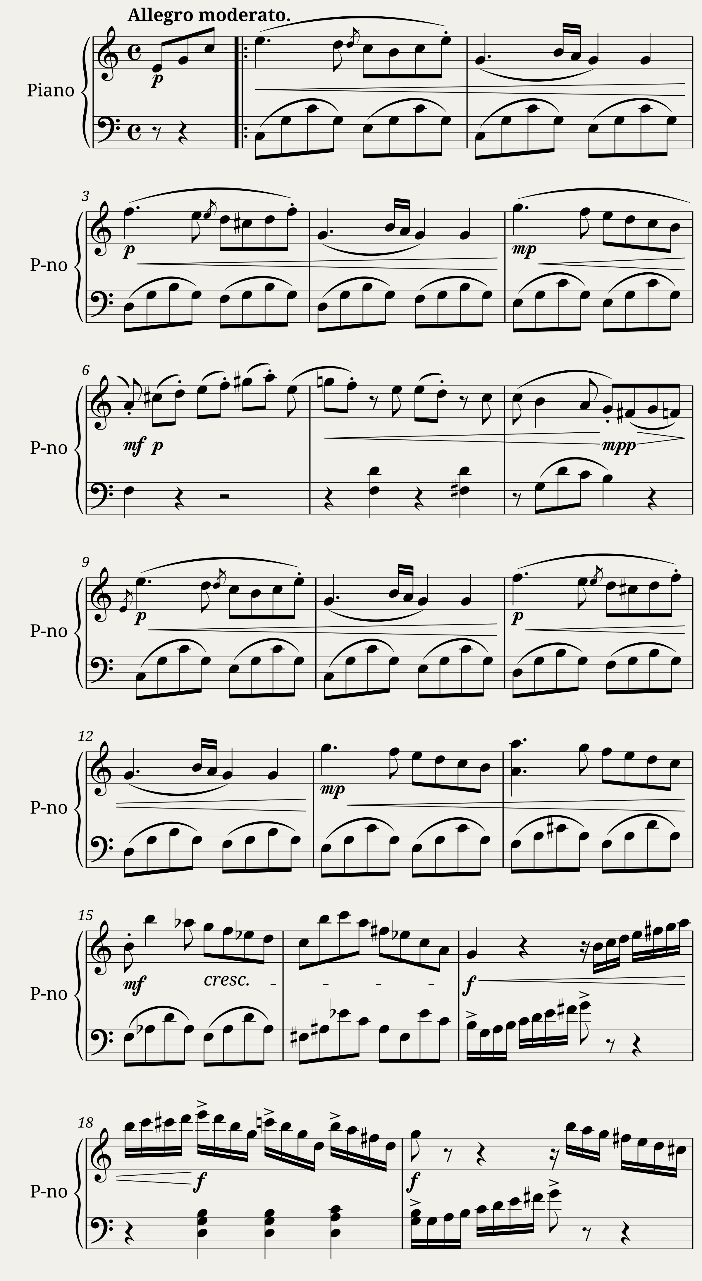 Piano Sonata in C major — 1/9