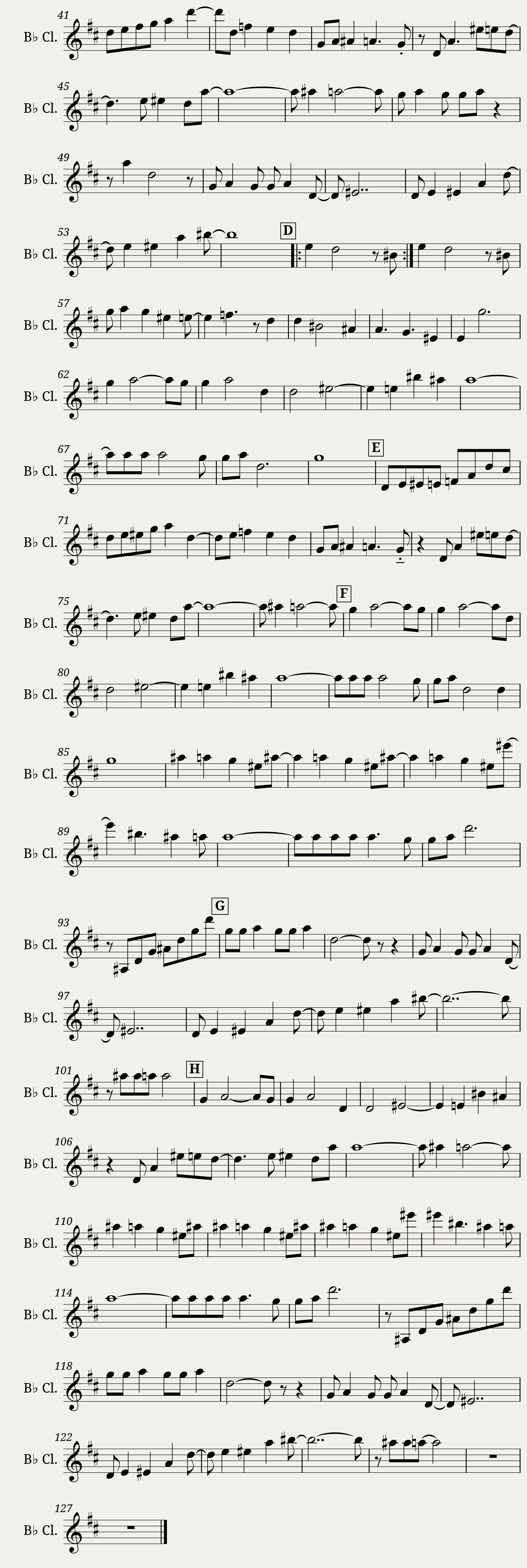 Kara s Main Theme (Clarinet Single) — 2/2