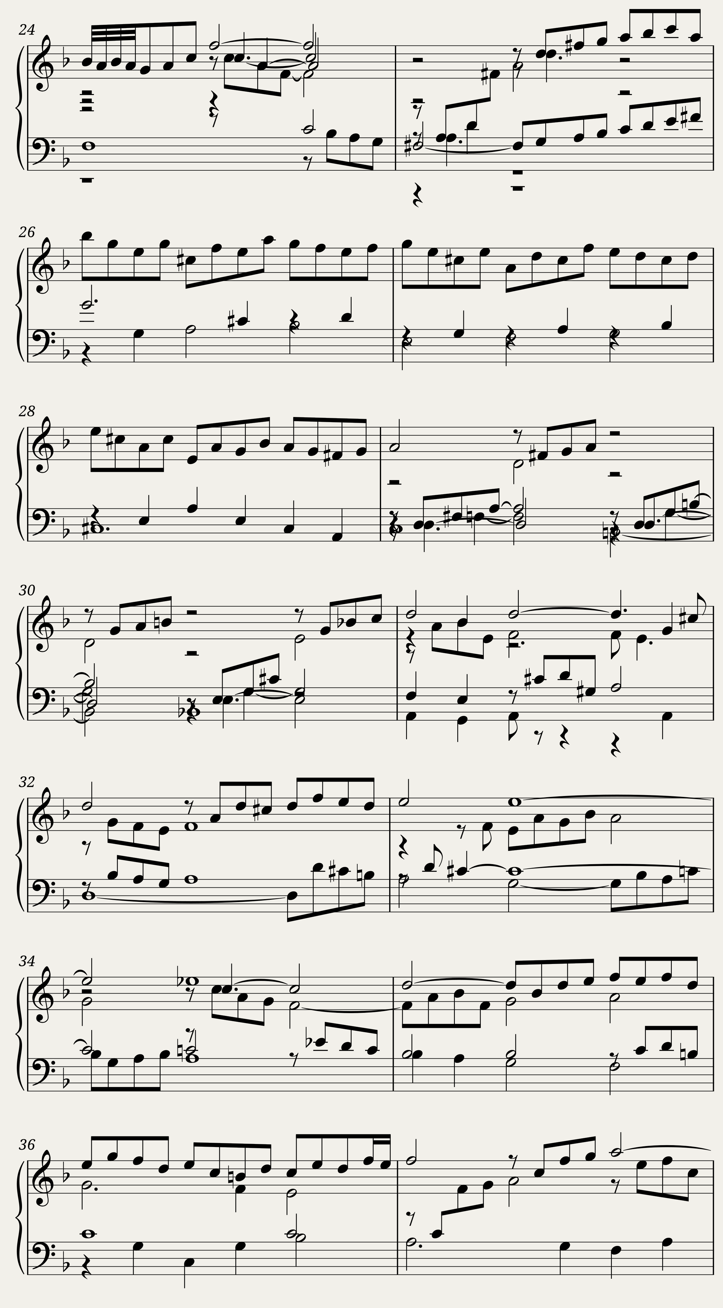 BWV 811 English Suite VI Double — 3/4