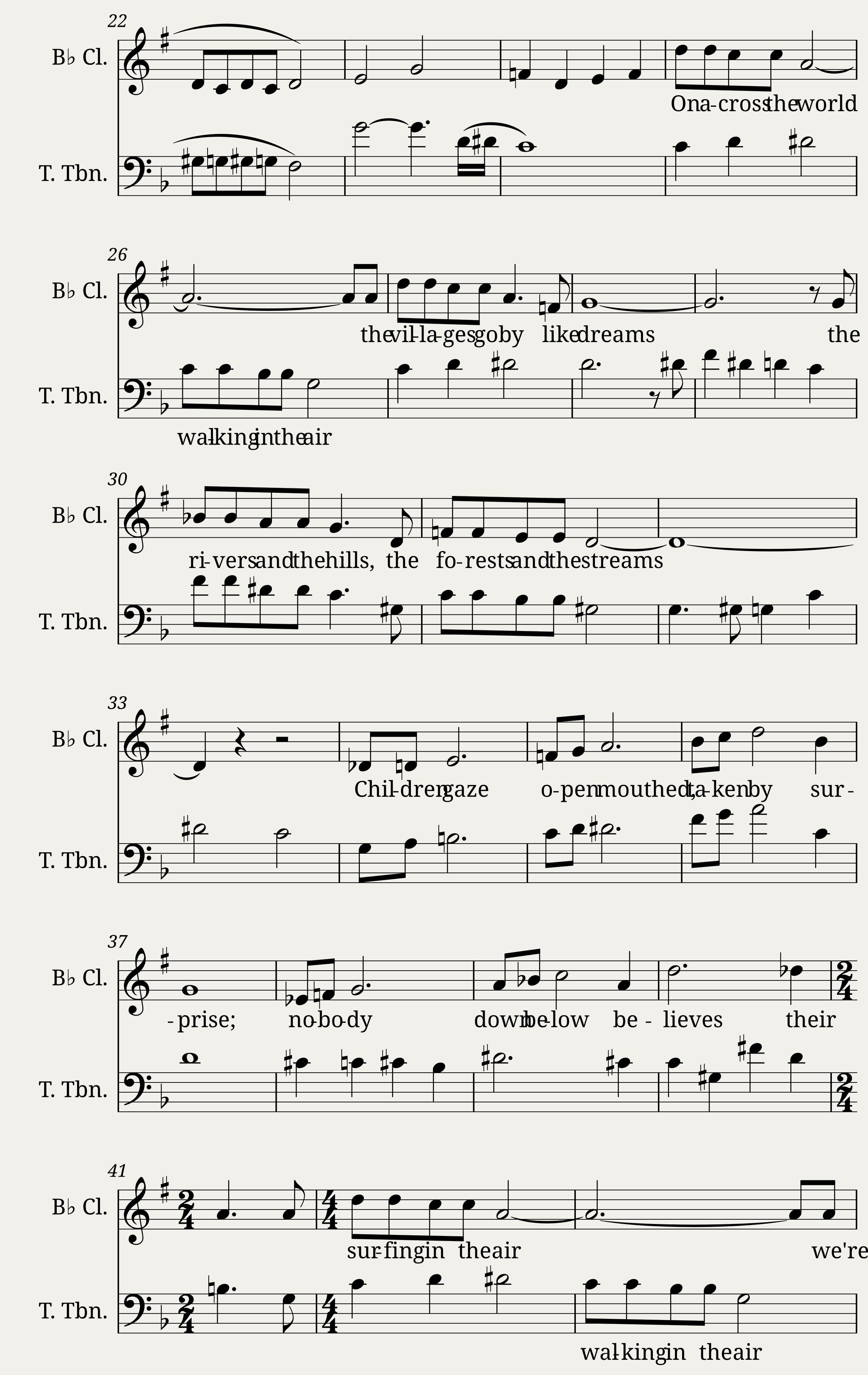 Walking in the Air Clarinet and Trombone Duet — 2/3