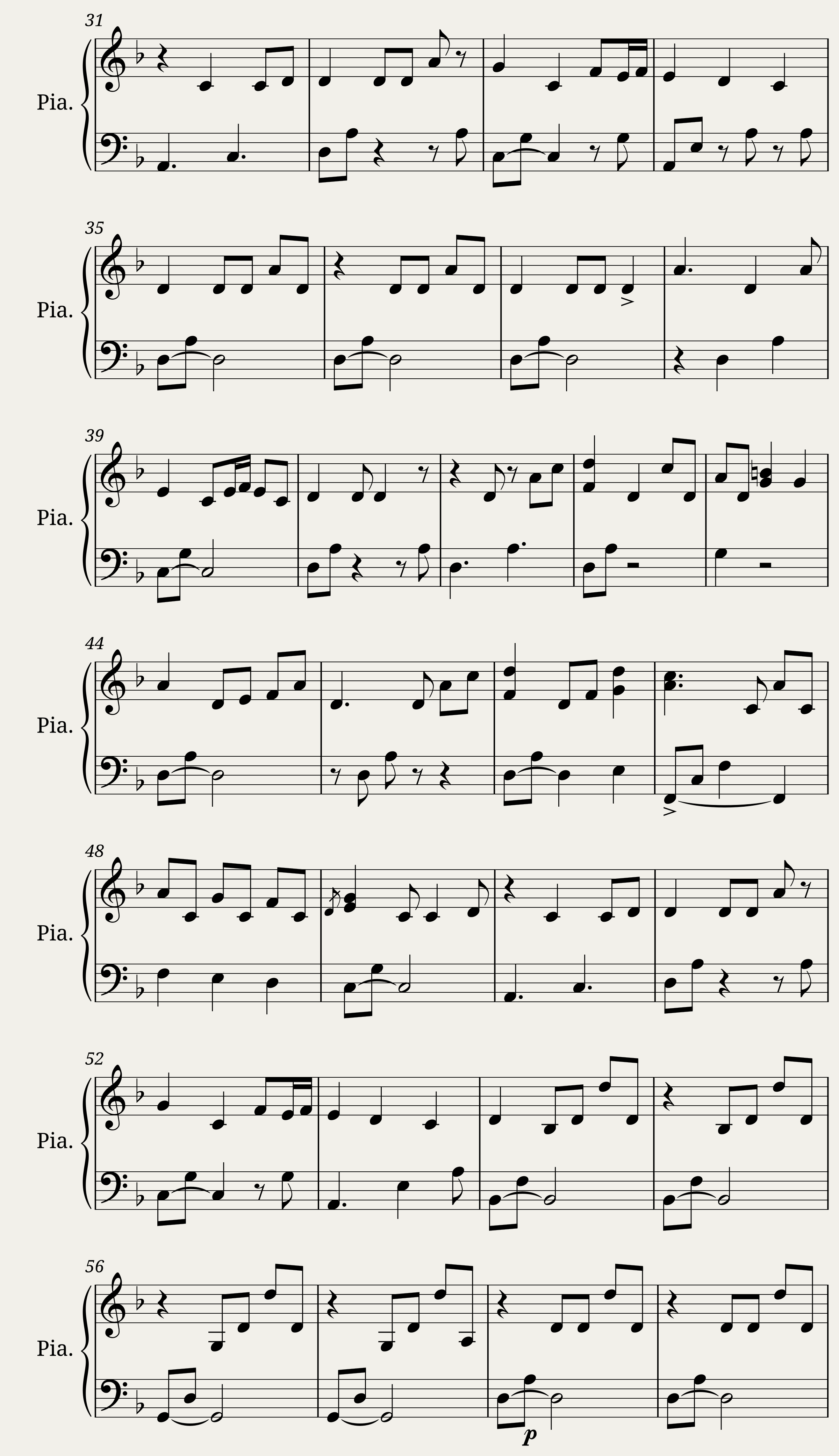 Scarborough fair piano solo — 2/4