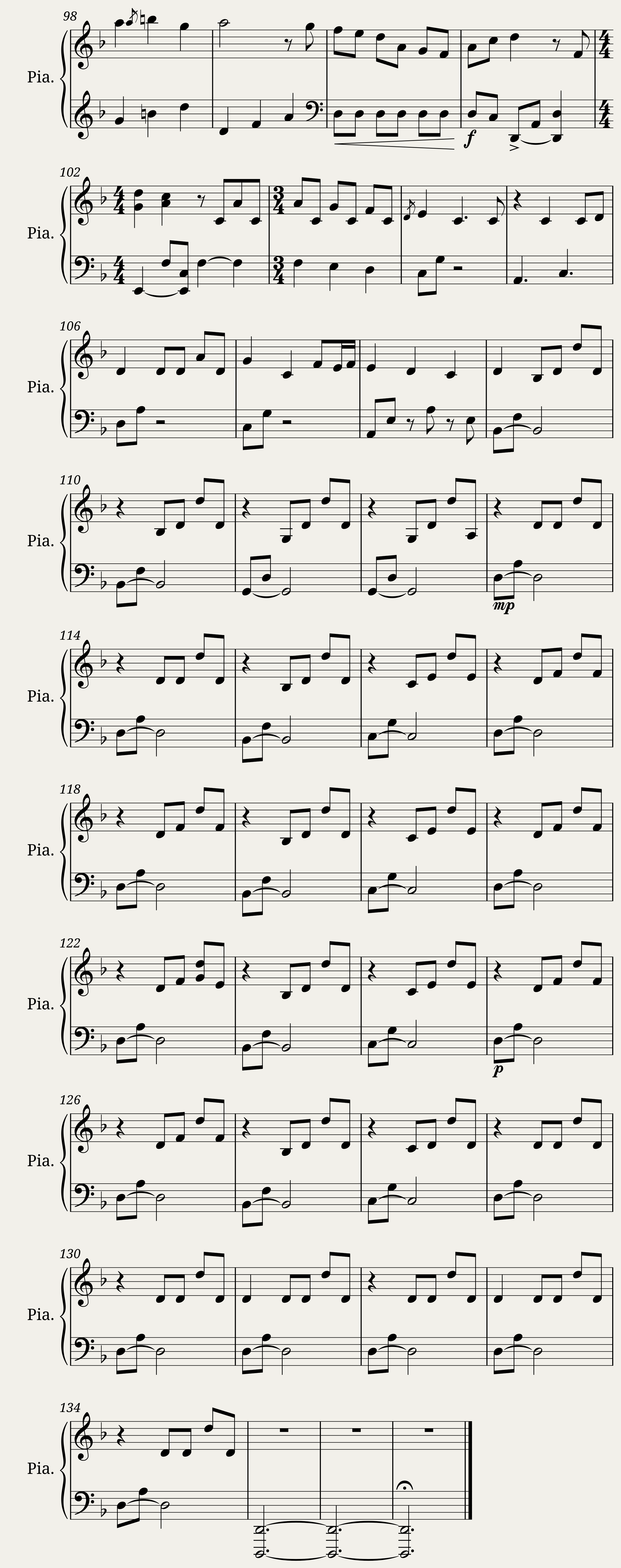 Scarborough fair piano solo — 4/4
