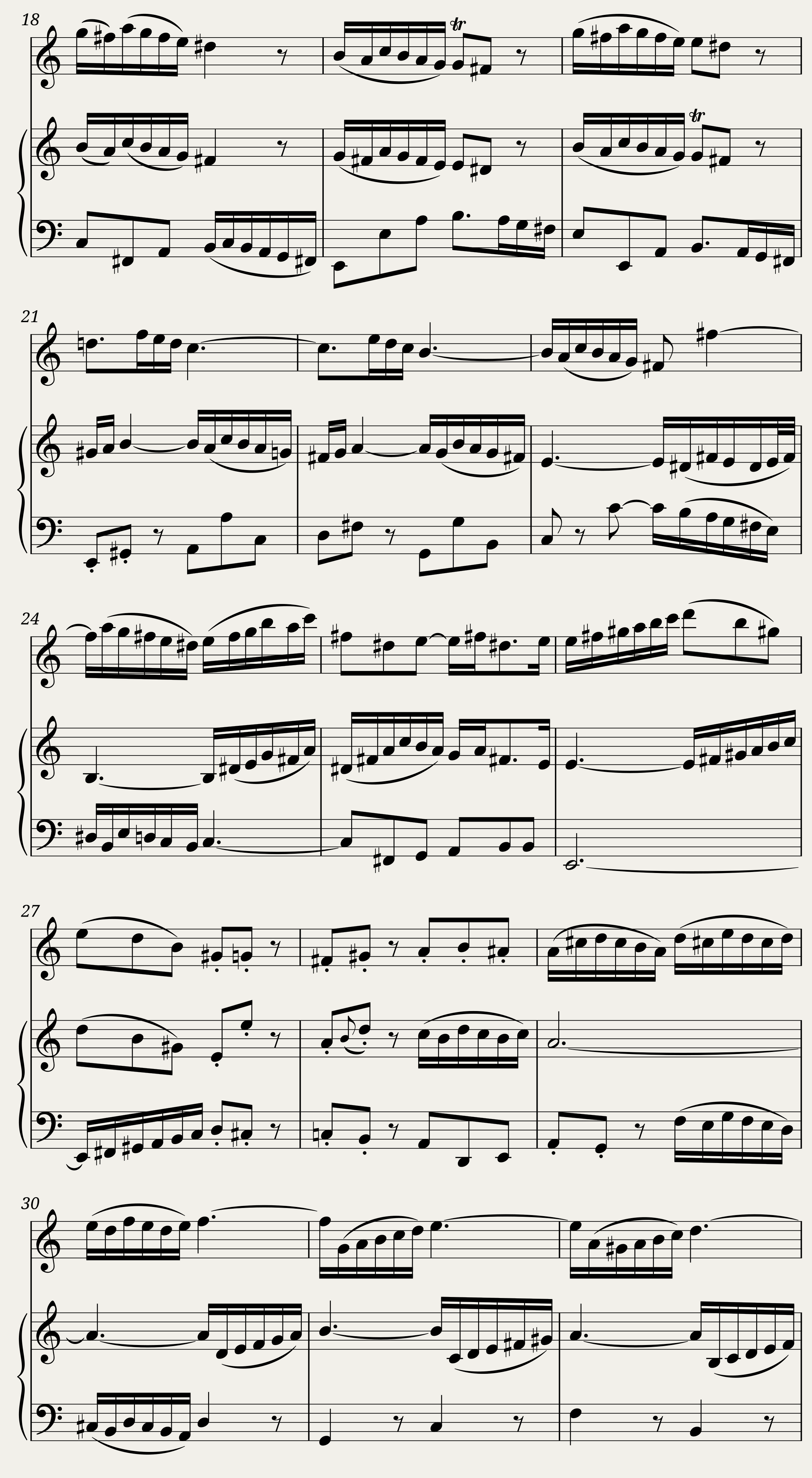 Bach - Flute Sonata in A Major. BWV 1032. {Professional production score.} — 12/21