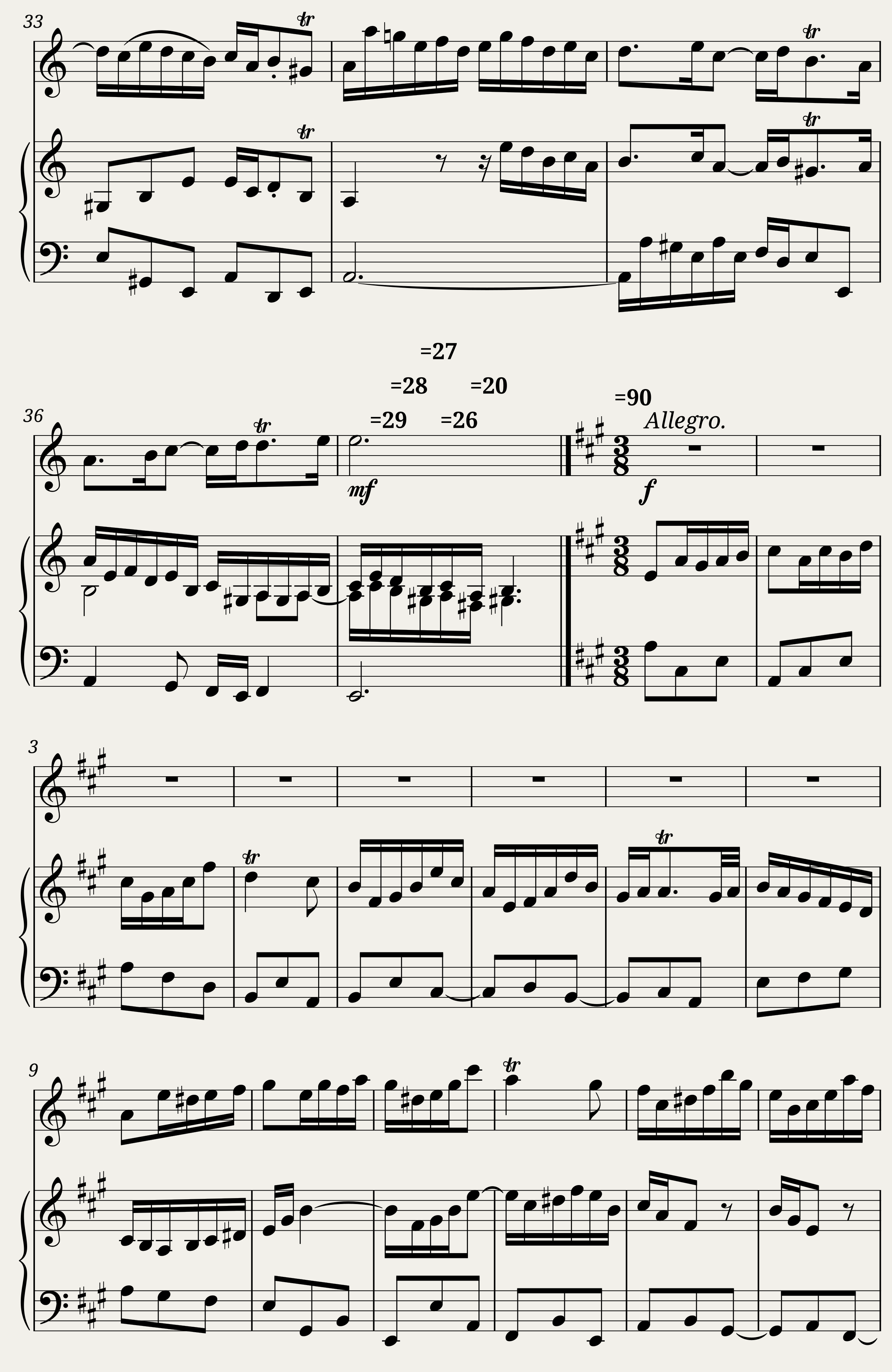 Bach - Flute Sonata in A Major. BWV 1032. {Professional production score.} — 13/21