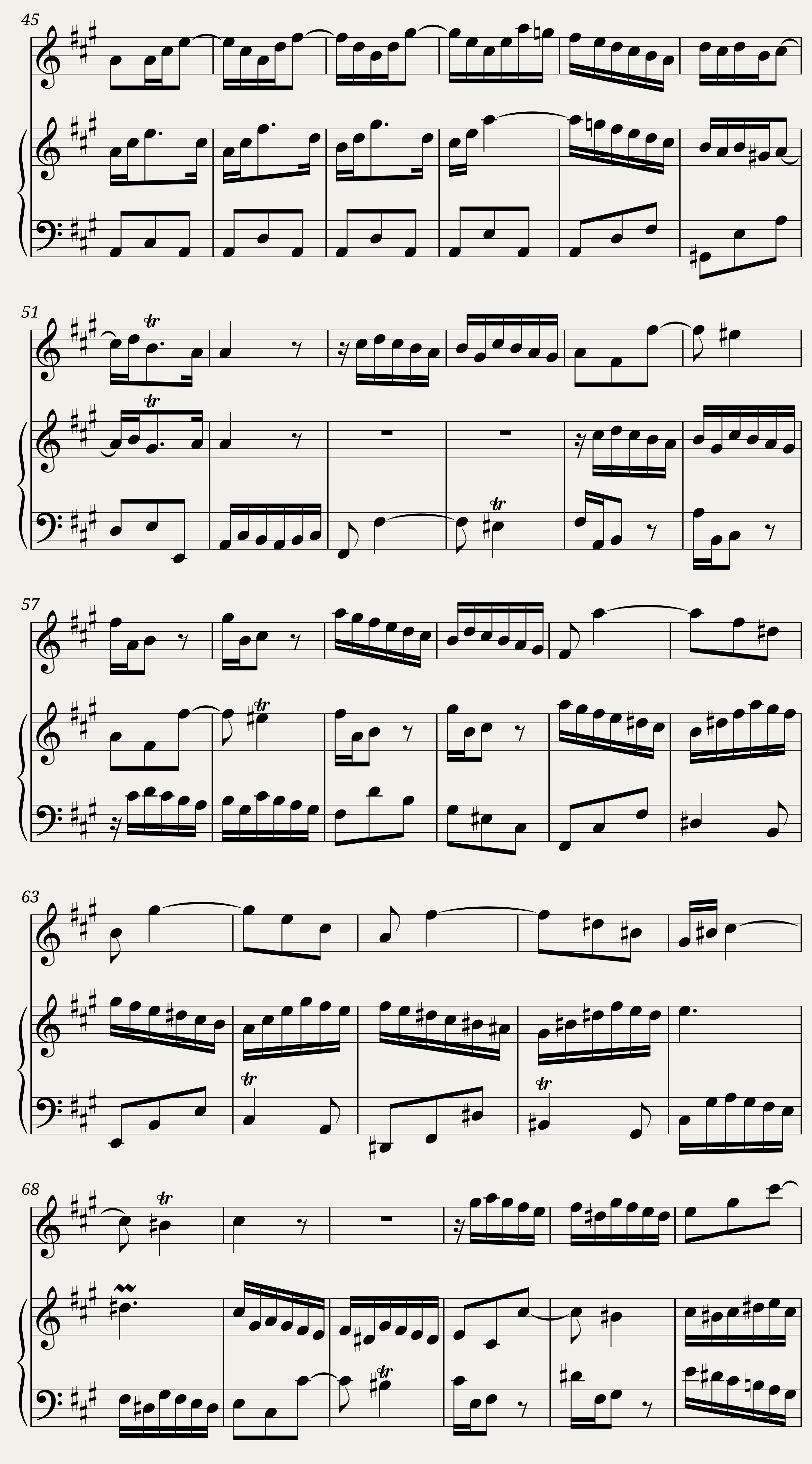 Bach - Flute Sonata in A Major. BWV 1032. {Professional production score.} — 15/21