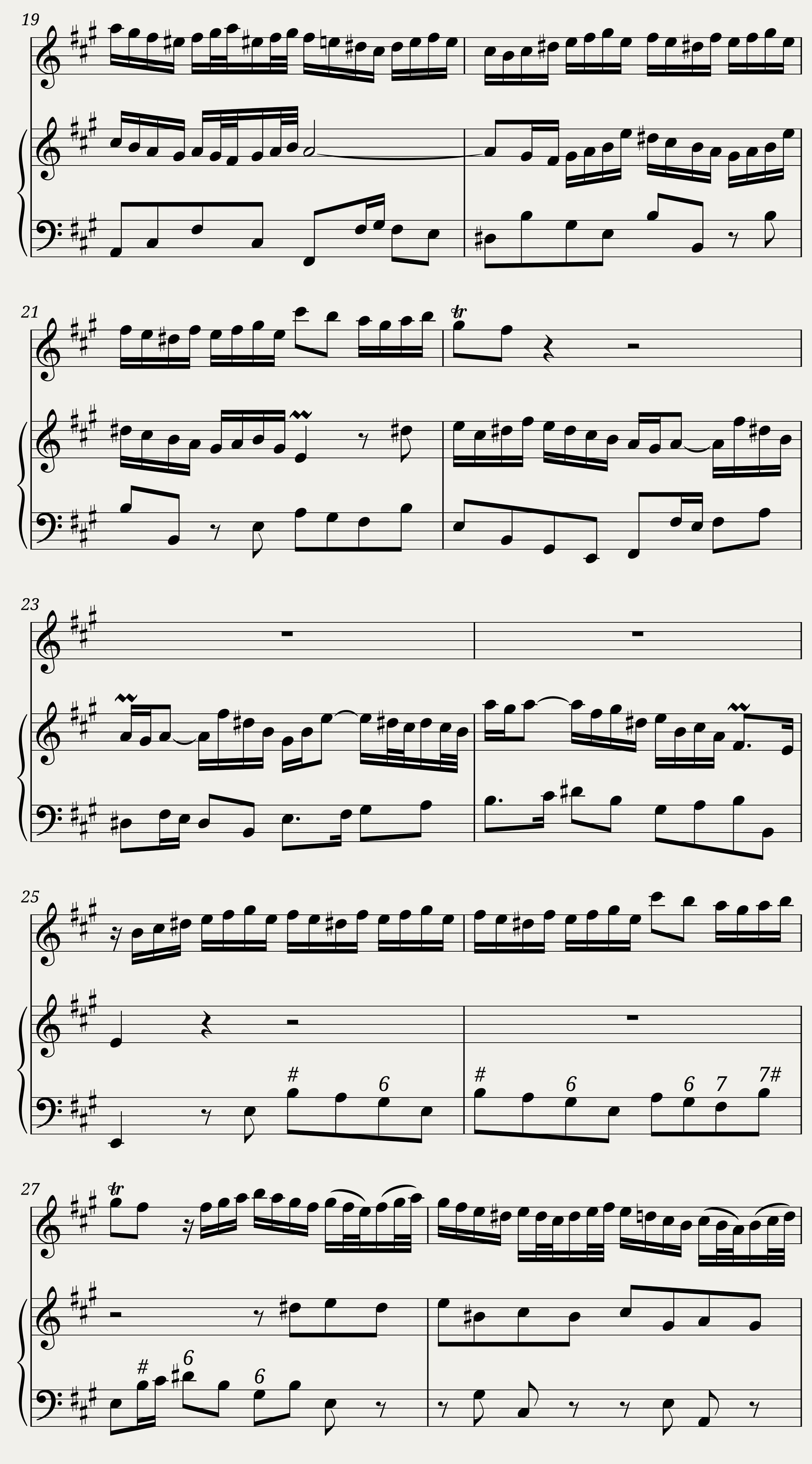 Bach - Flute Sonata in A Major. BWV 1032. {Professional production score.} — 2/21