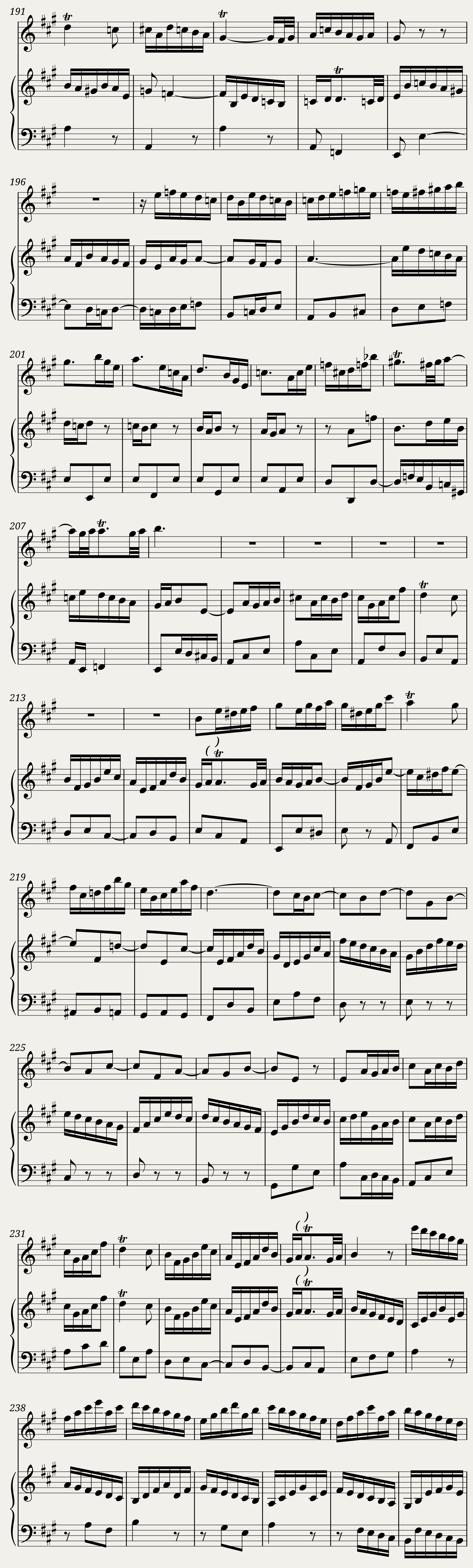 Bach - Flute Sonata in A Major. BWV 1032. {Professional production score.} — 20/21