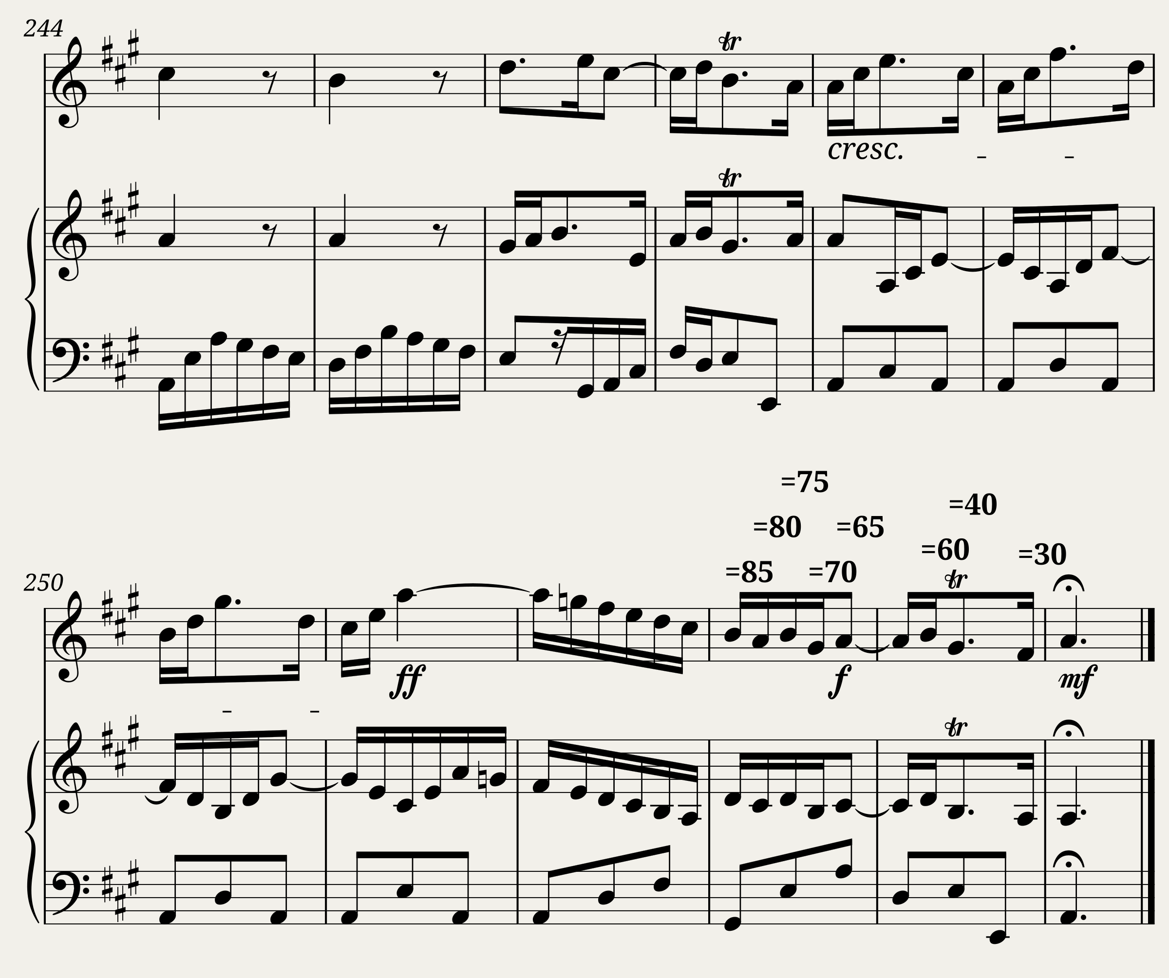 Bach - Flute Sonata in A Major. BWV 1032. {Professional production score.} — 21/21