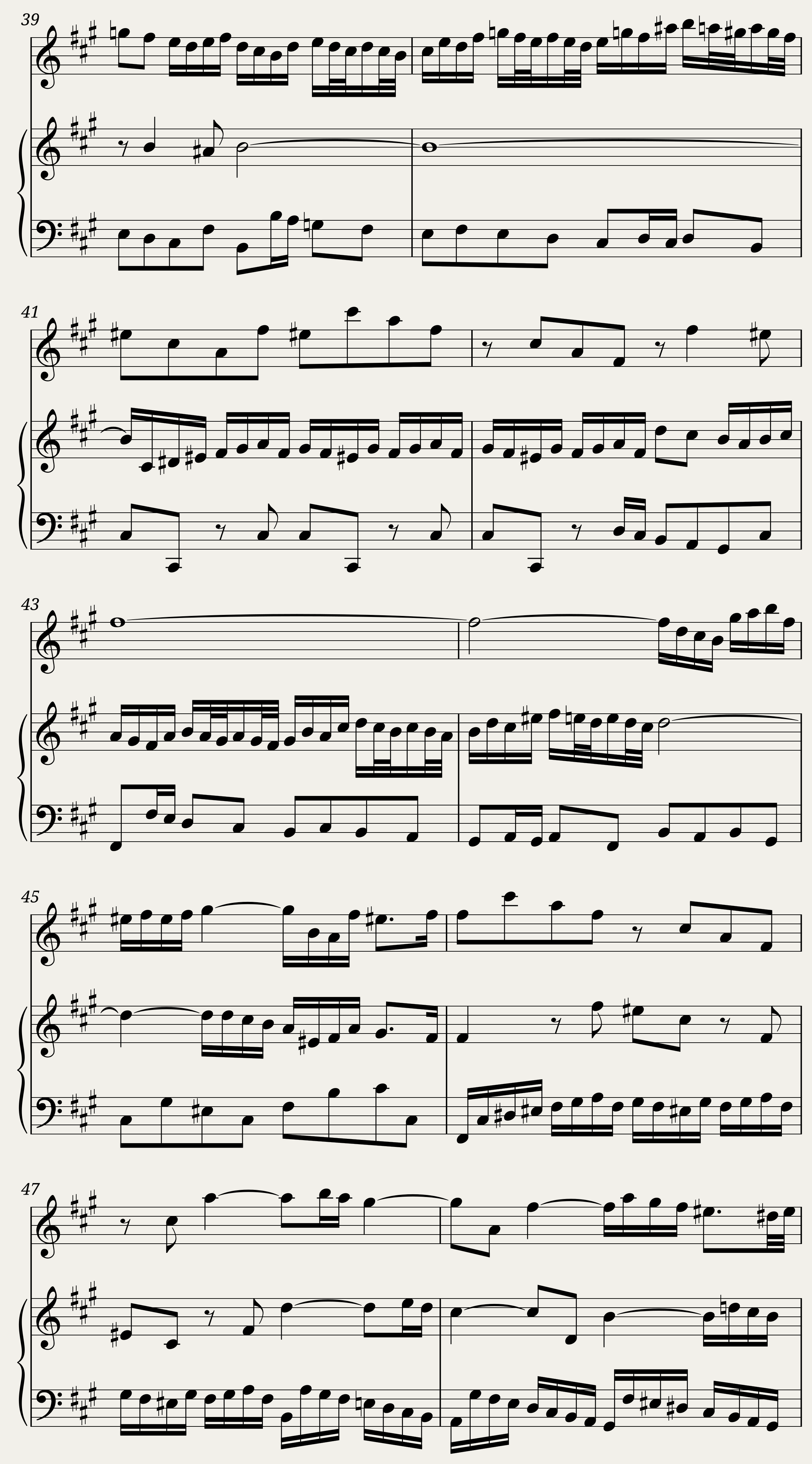 Bach - Flute Sonata in A Major. BWV 1032. {Professional production score.} — 4/21