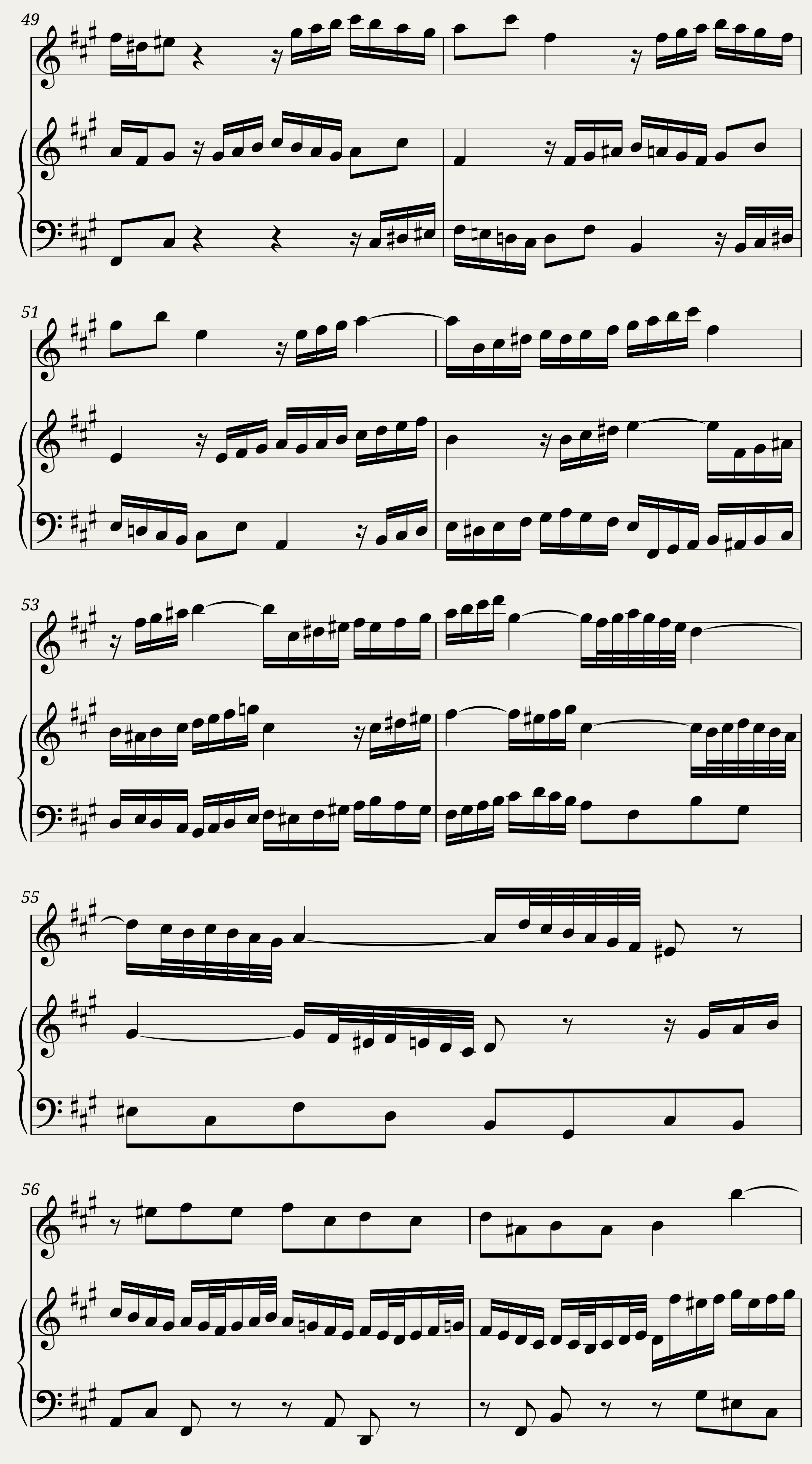 Bach - Flute Sonata in A Major. BWV 1032. {Professional production score.} — 5/21