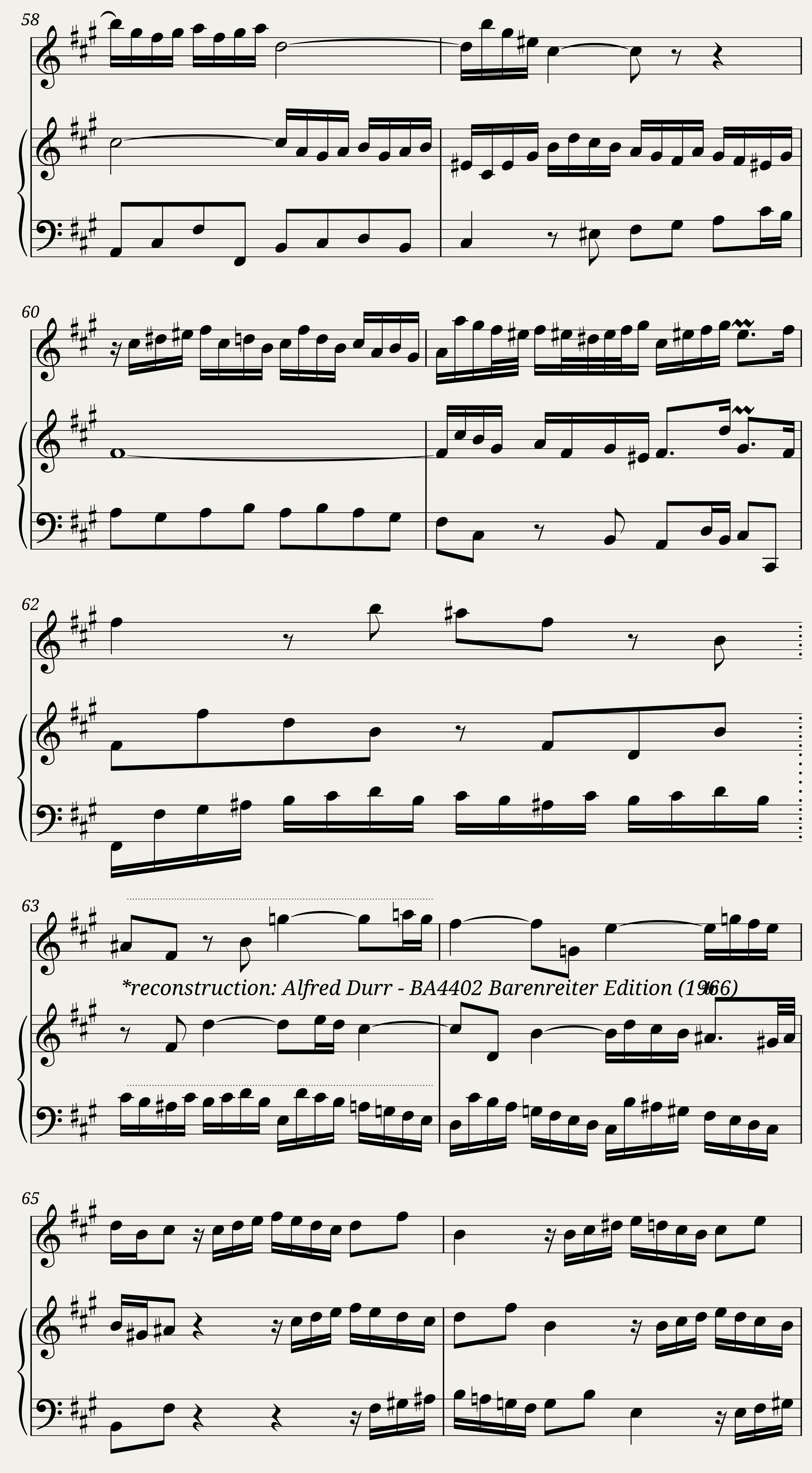 Bach - Flute Sonata in A Major. BWV 1032. {Professional production score.} — 6/21