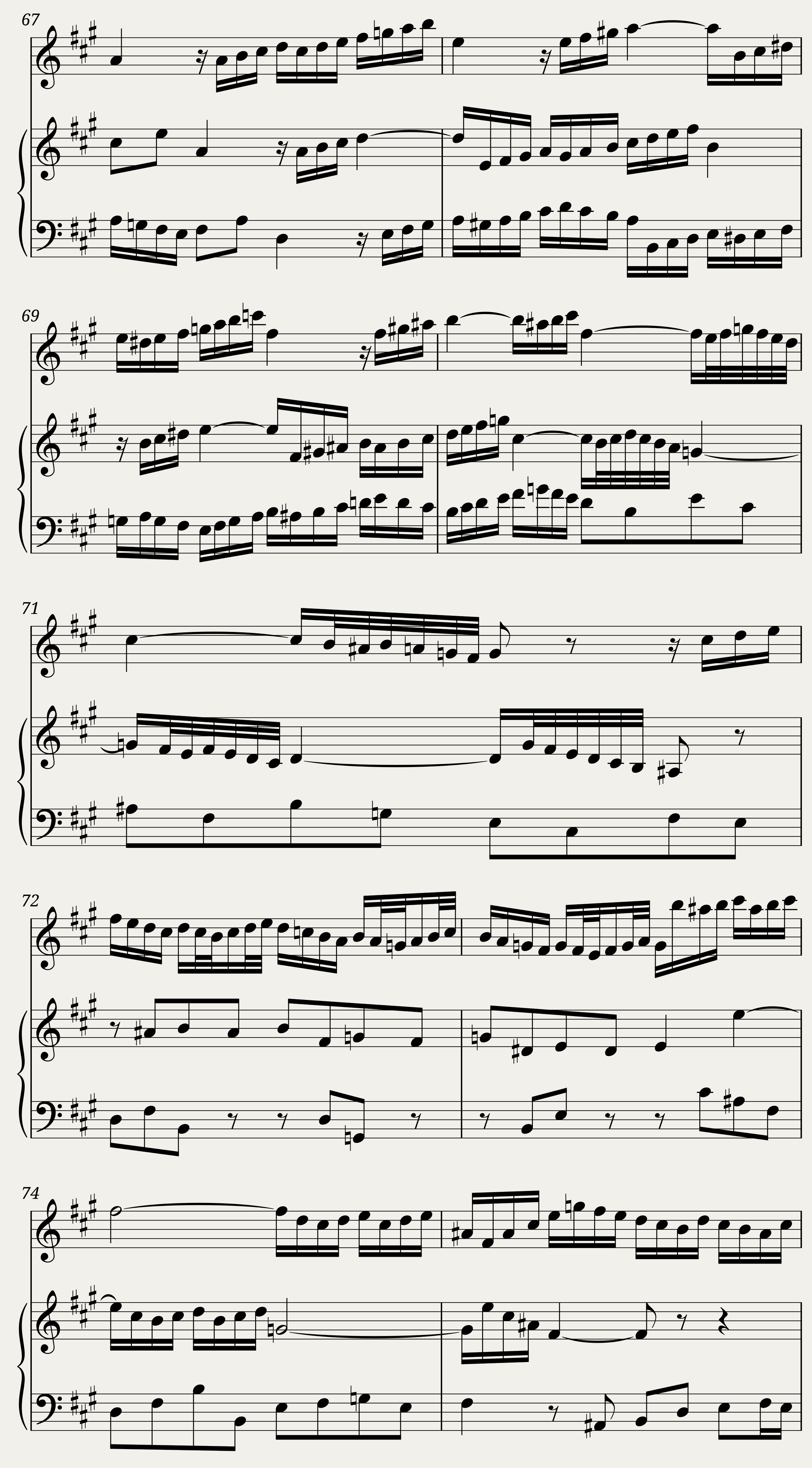 Bach - Flute Sonata in A Major. BWV 1032. {Professional production score.} — 7/21