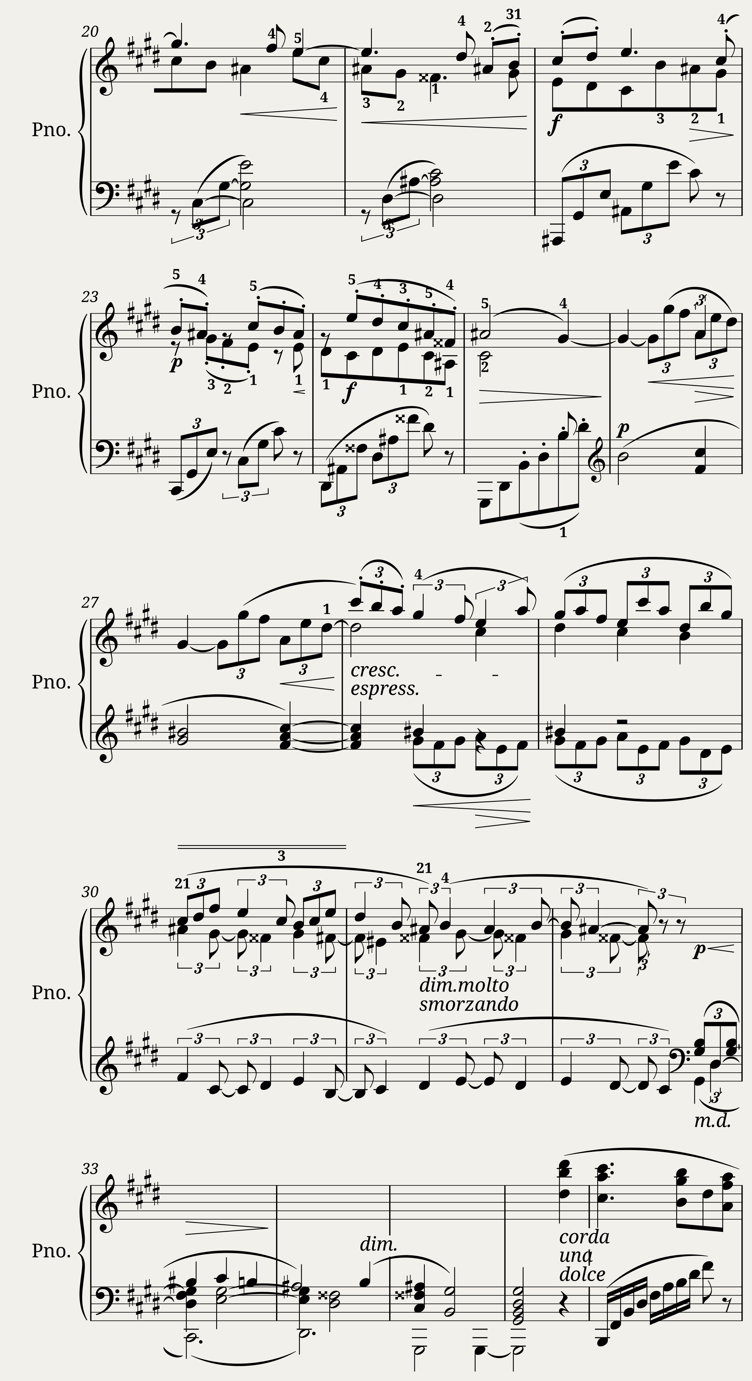 Intermezzo (E Major) Op. 116 No. 4 — 2/3