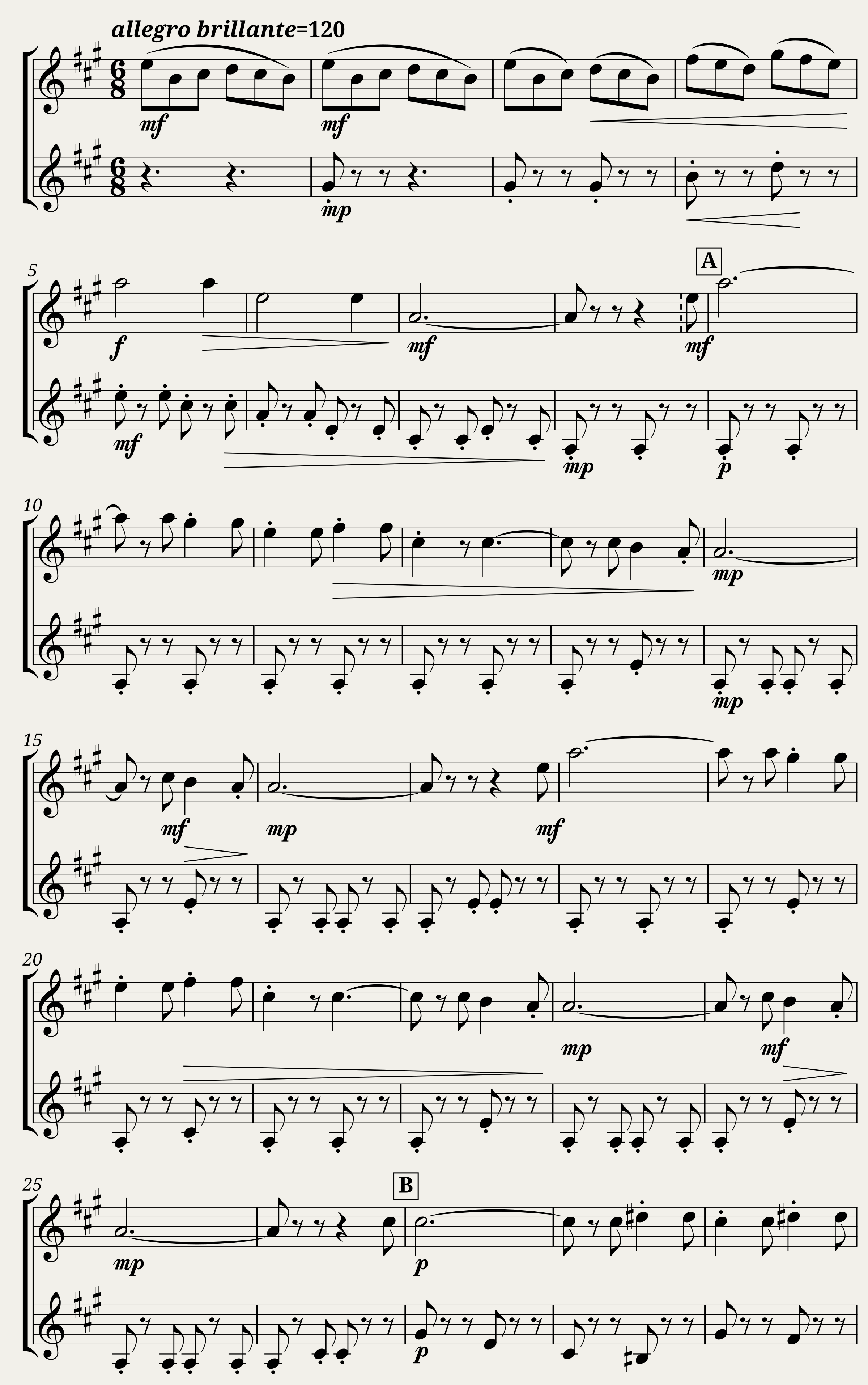 Funiculì funiculà Luigi Denza easy violin duet — 1/2