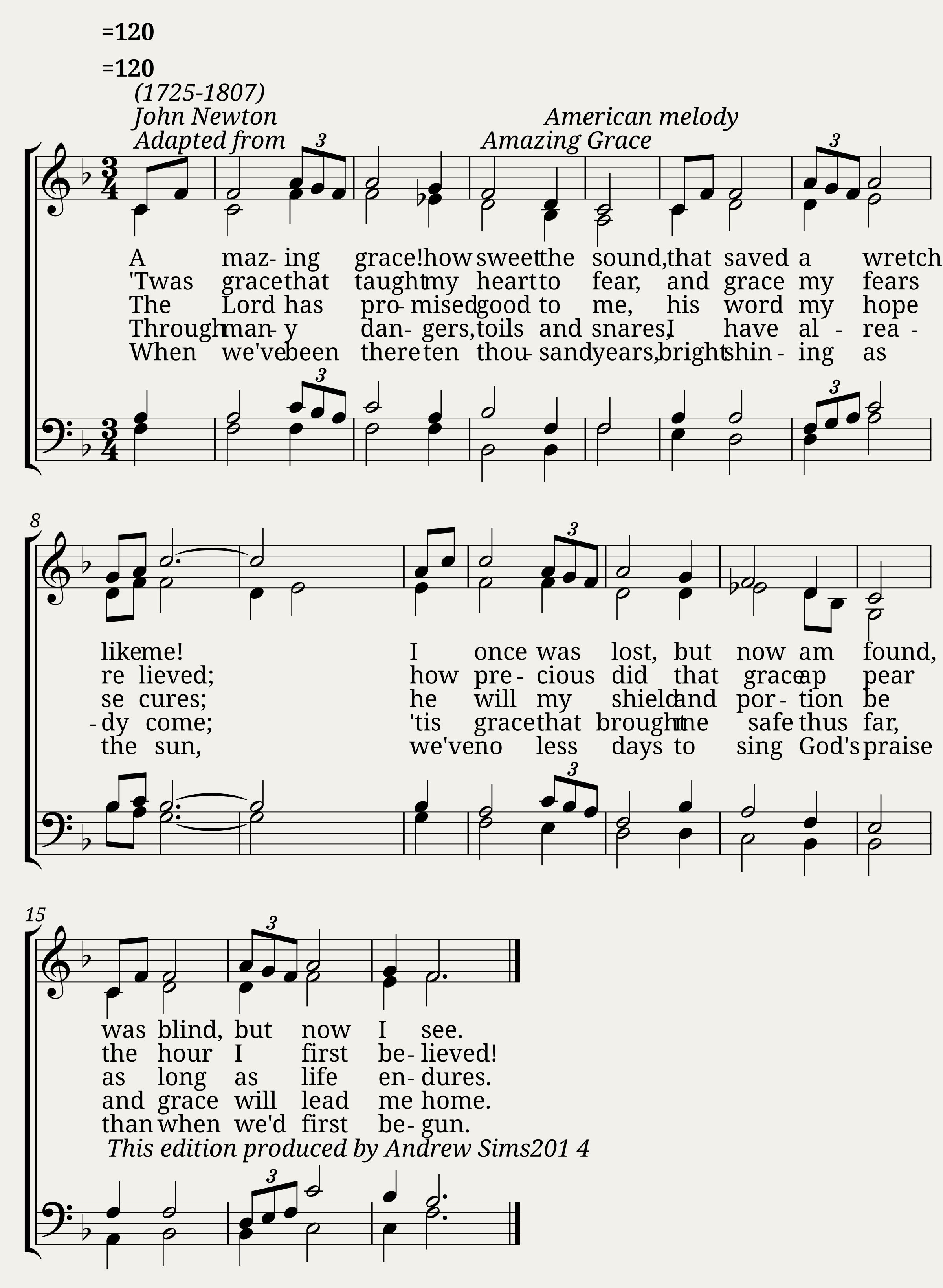 Amazing Grace - Anonymous (Traditional)