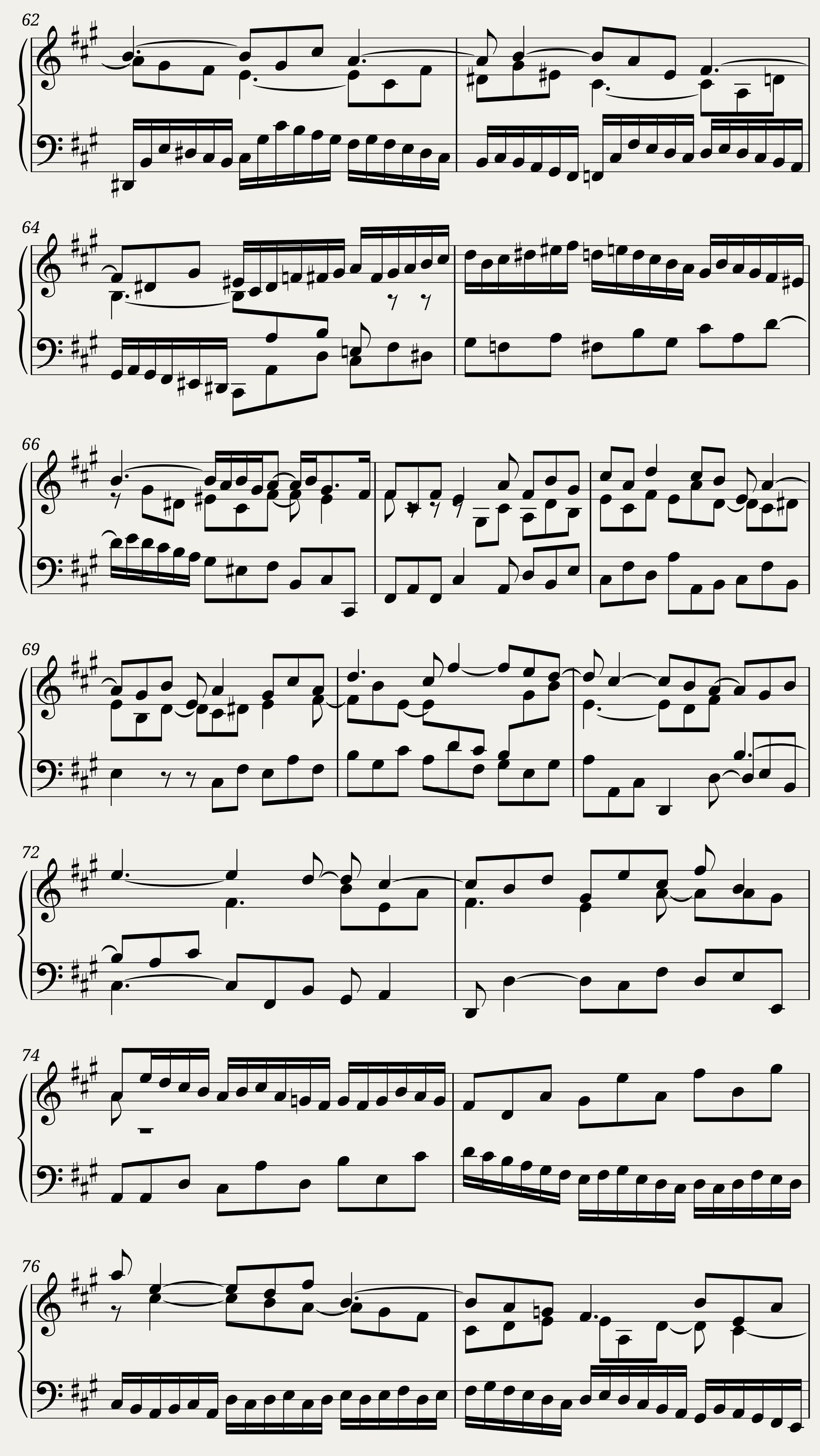 BWV 870: The Well-tempered Clavier Book II-I (A = 415 Hz) - Harpsichord sound — 5/6