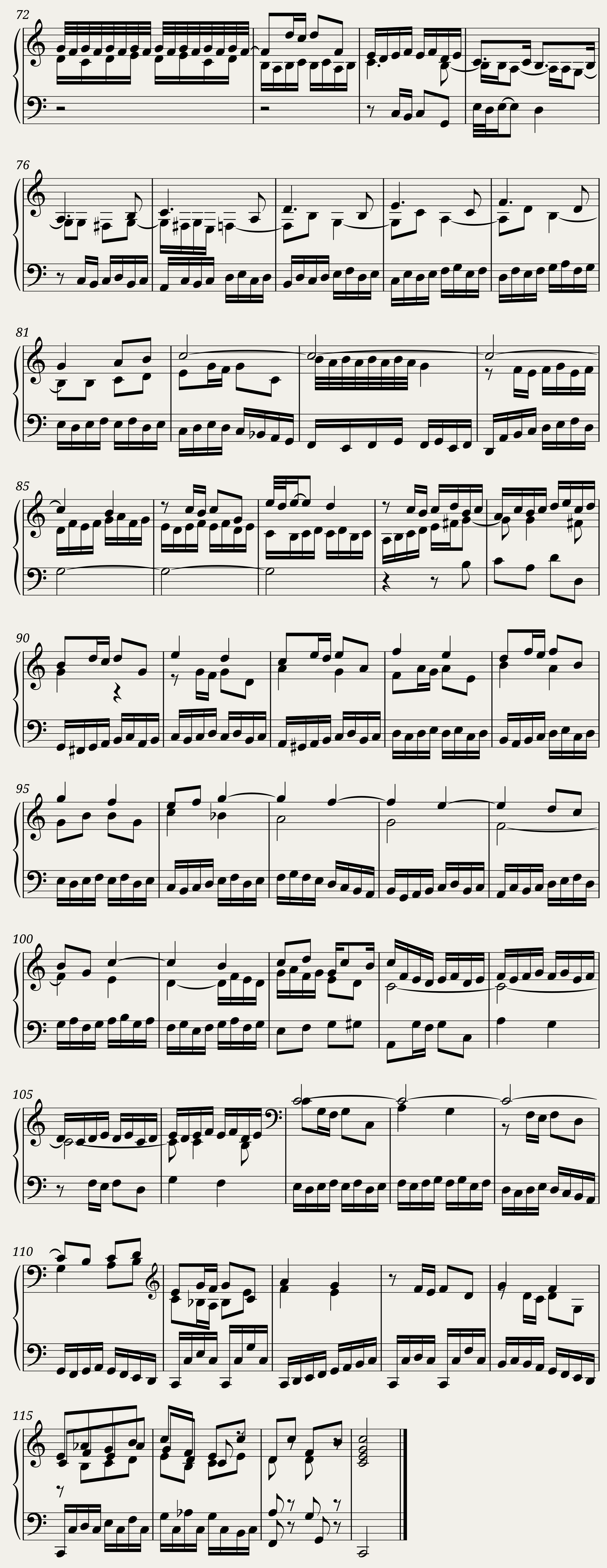 BWV 870: The Well-tempered Clavier Book II-I (A = 415 Hz) — 4/4