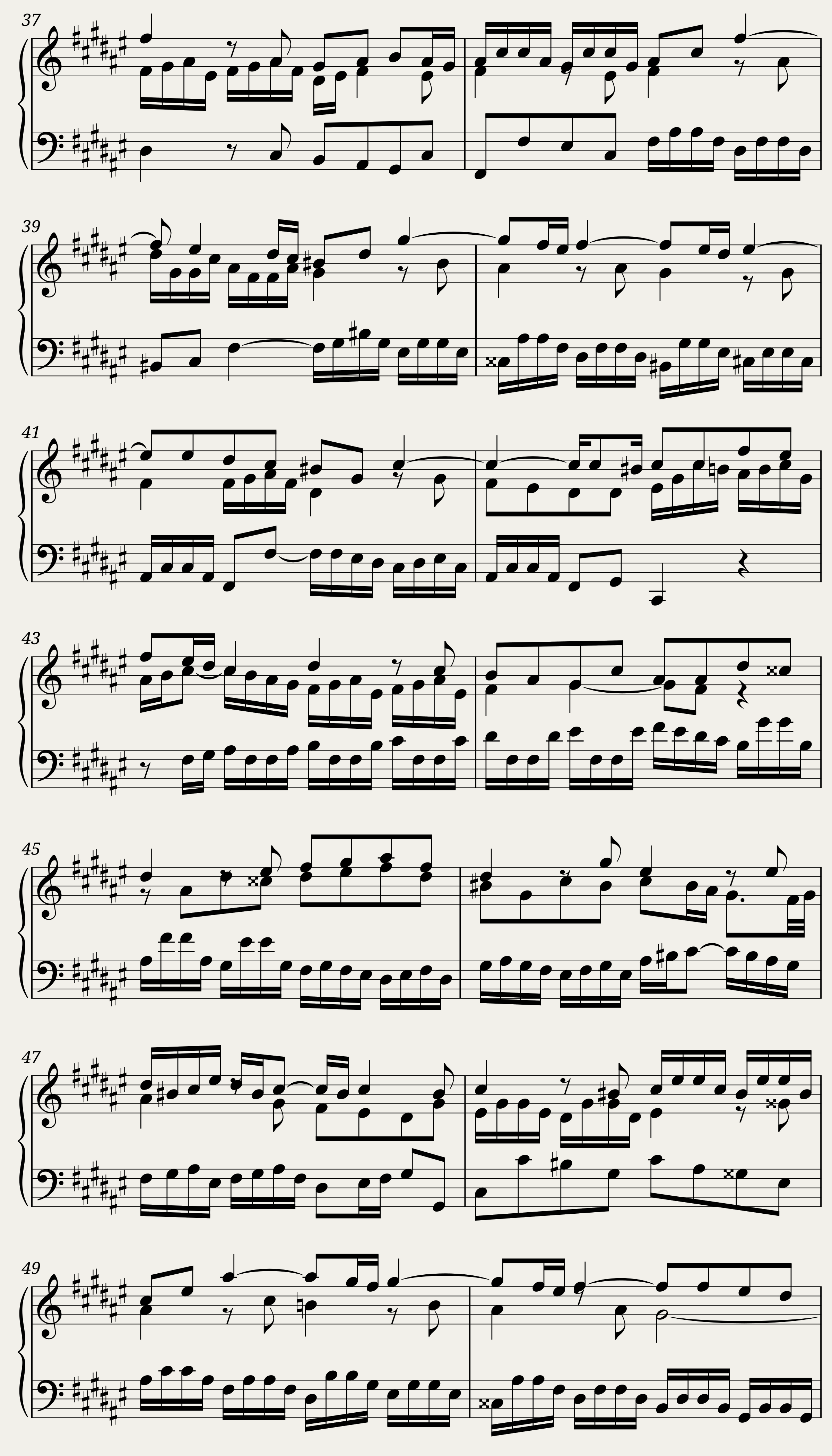 BWV 859: The Well-tempered Clavier Book I - XIV (A = 415 Hz) - Harpsichord sound — 3/4