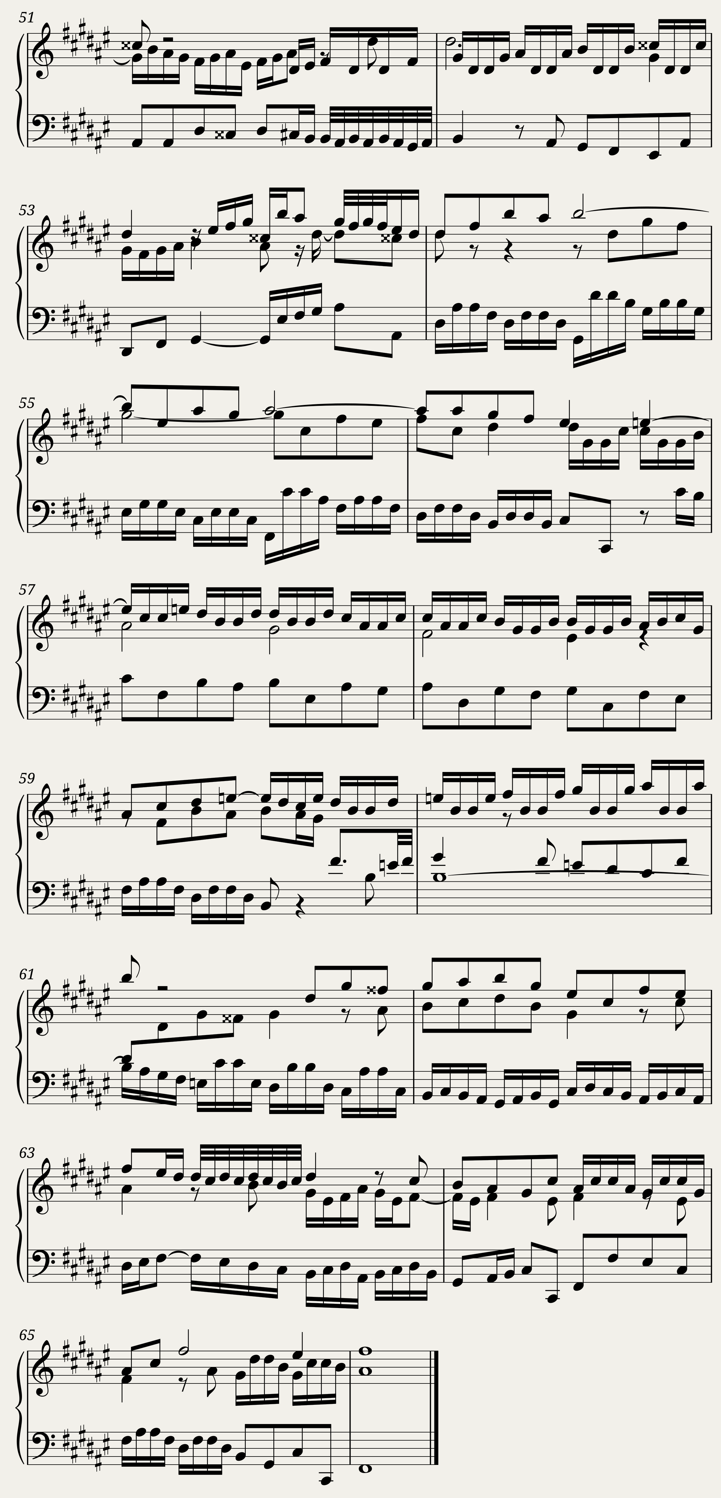 BWV 859: The Well-tempered Clavier Book I - XIV (A = 415 Hz) - Harpsichord sound — 4/4