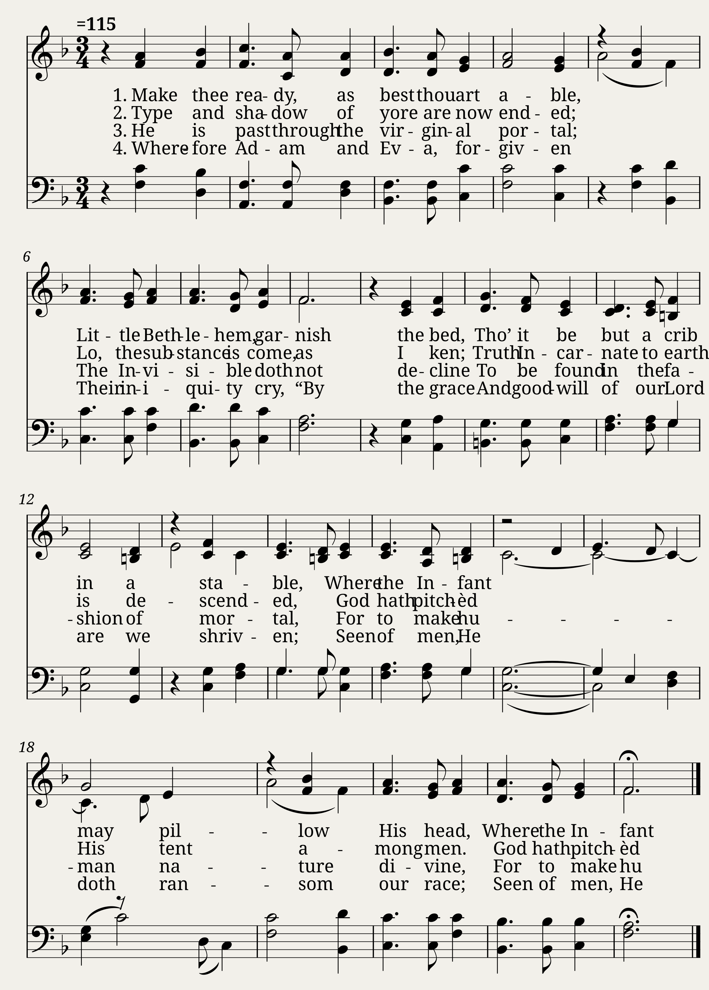 Make thee ready as best thou art able - Charles Wood