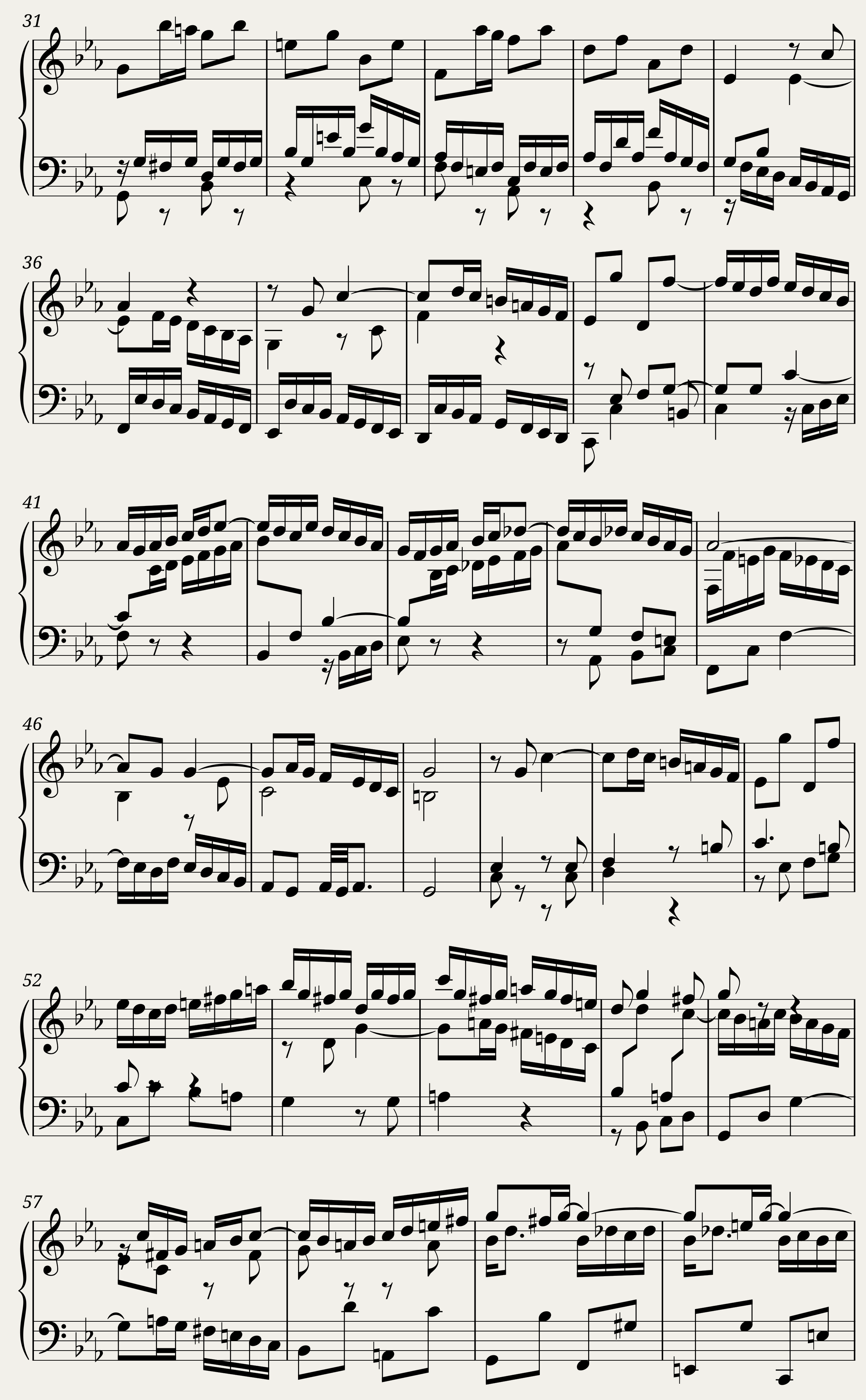 BWV 817 French Suite VI Bourree — 2/4