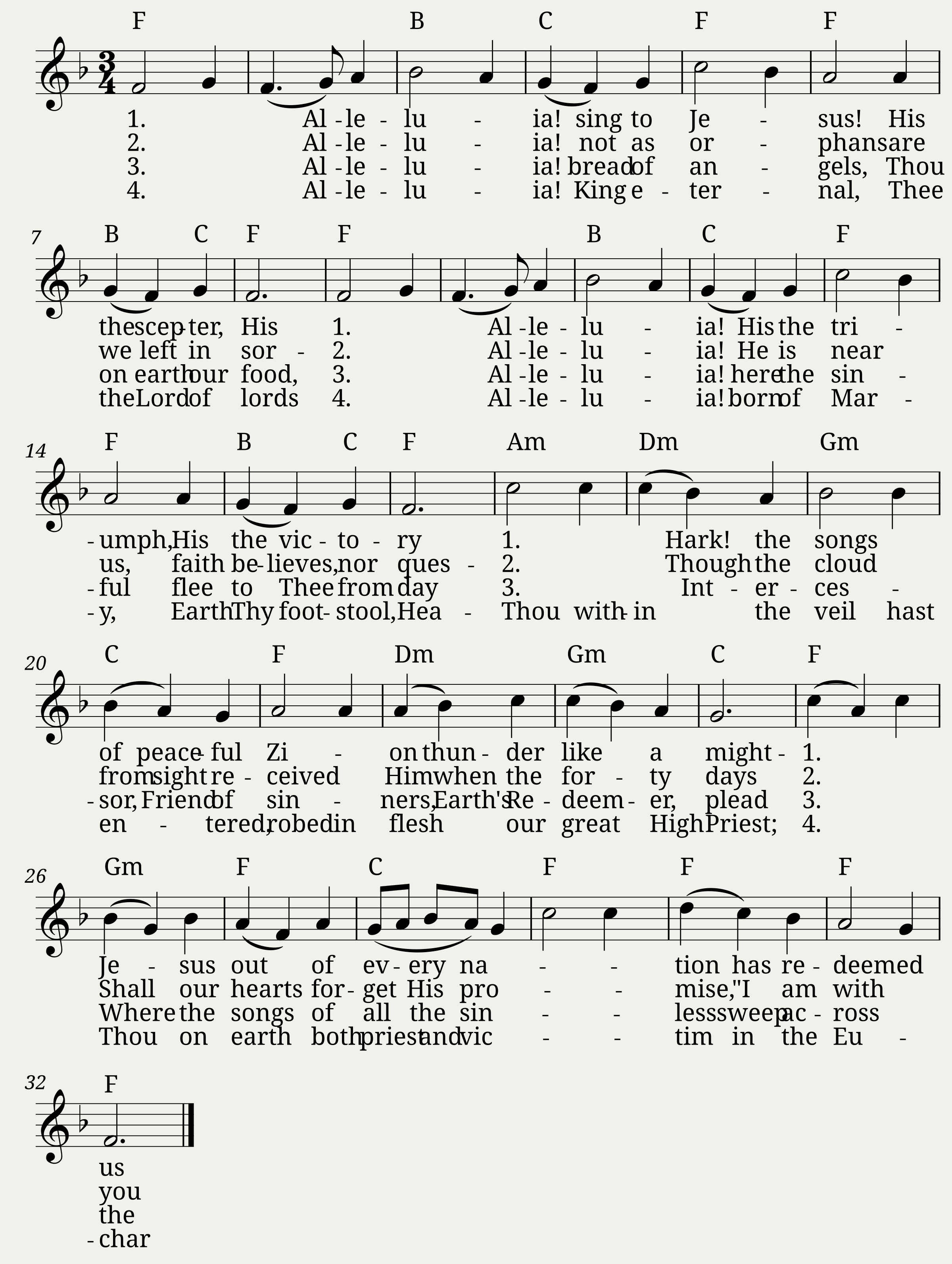 Alleluia Sing To Jesus