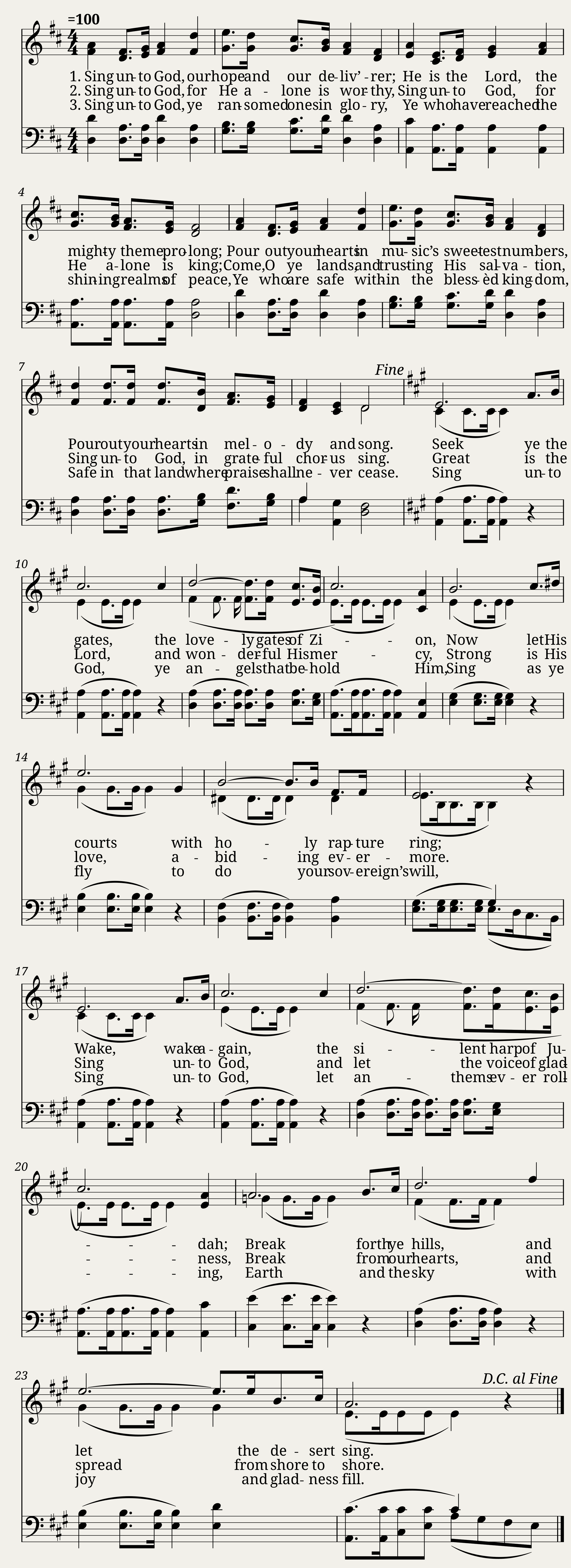Sing unto god - William J. Kirkpatrick