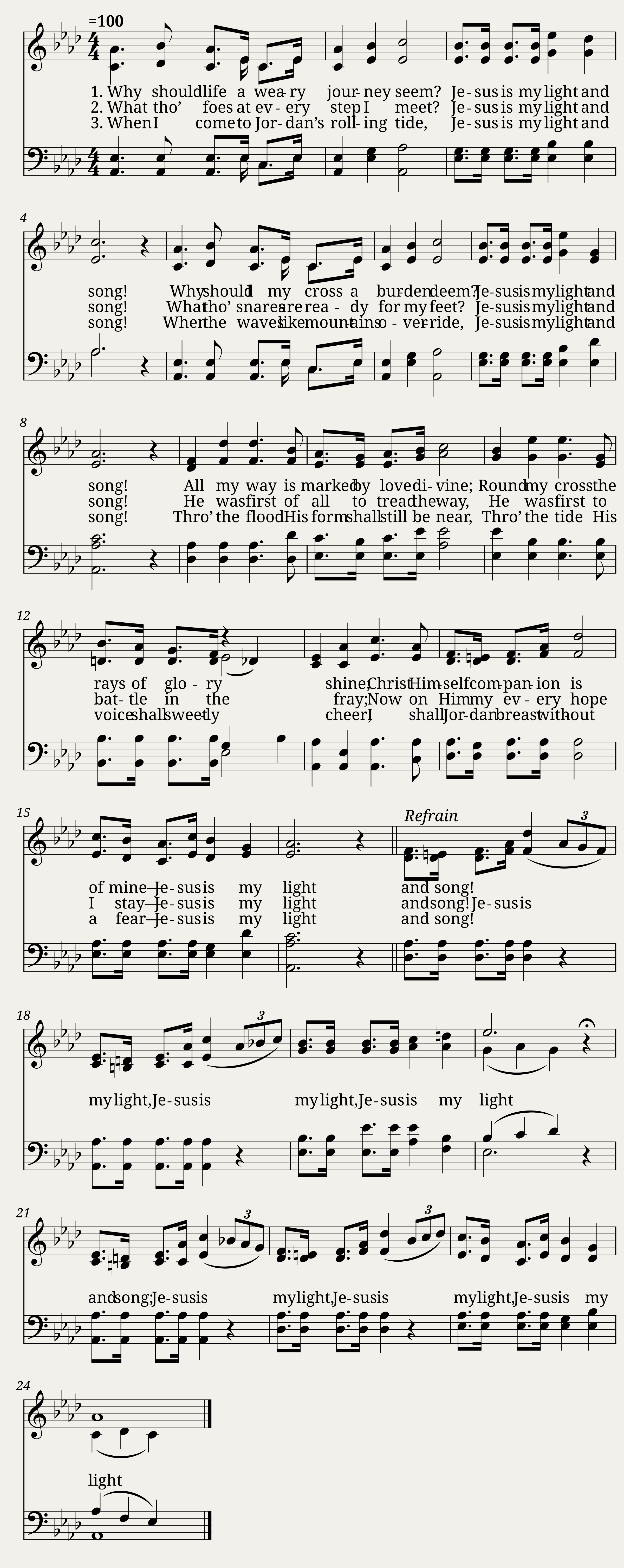 My light and song - William J. Kirkpatrick