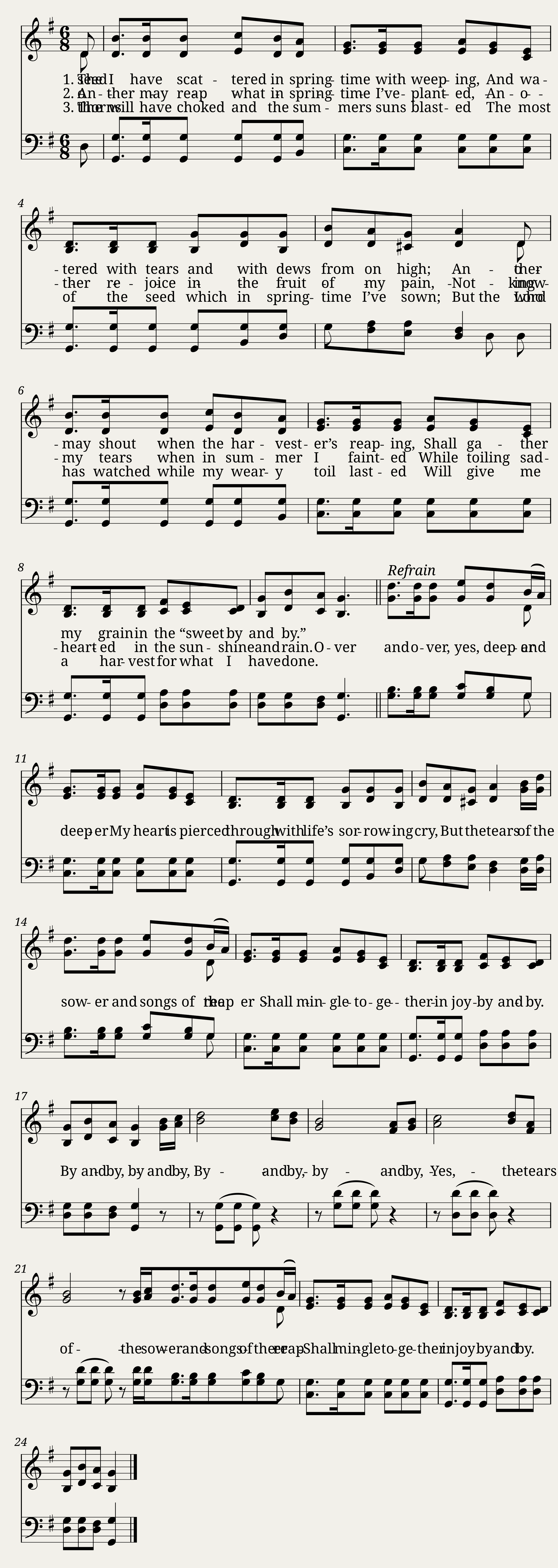 The seed I have scattered in springtime with weeping - William Anson Spencer