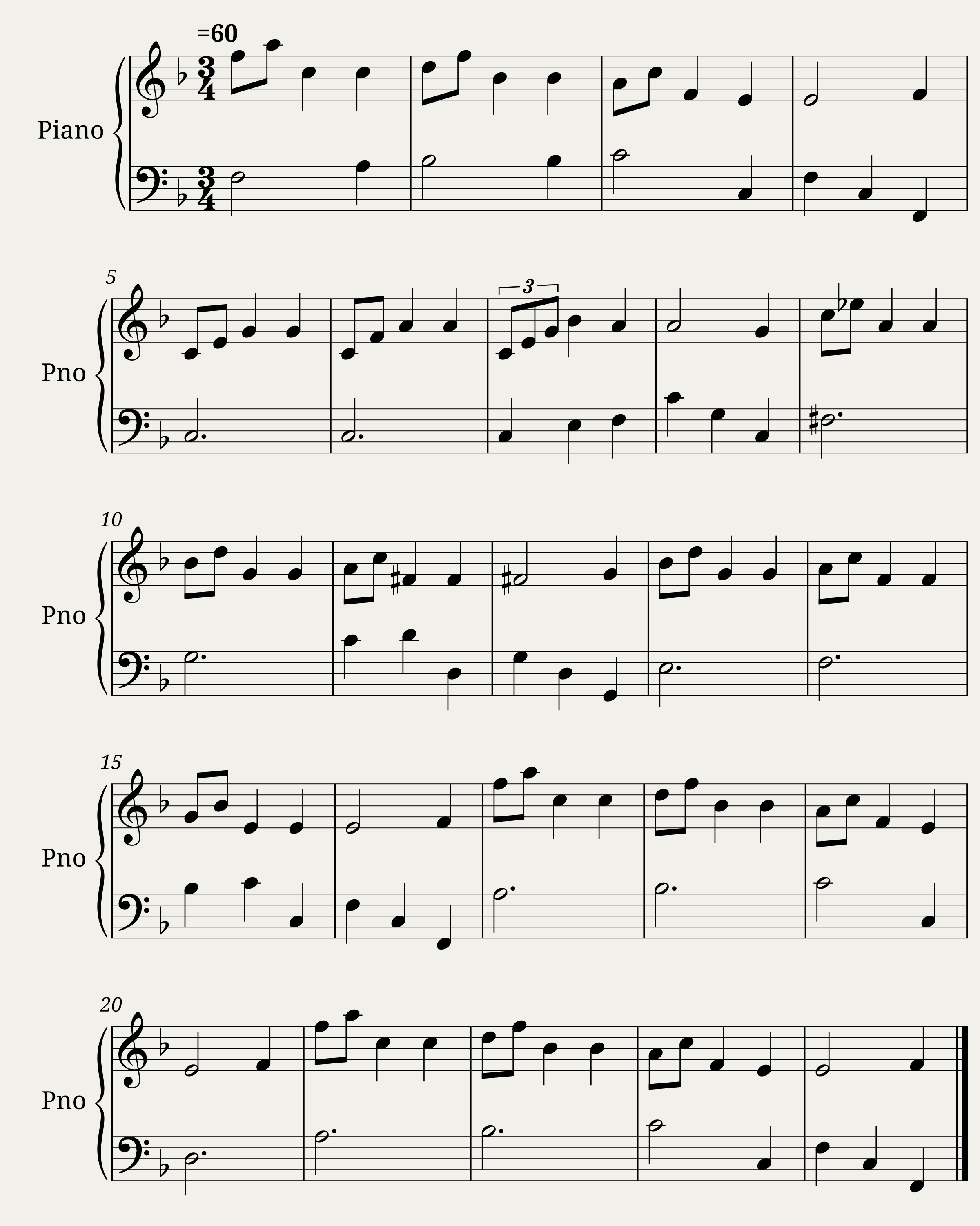 Menuett N°2 fûr das Pianoforte Kôch Verz N°2