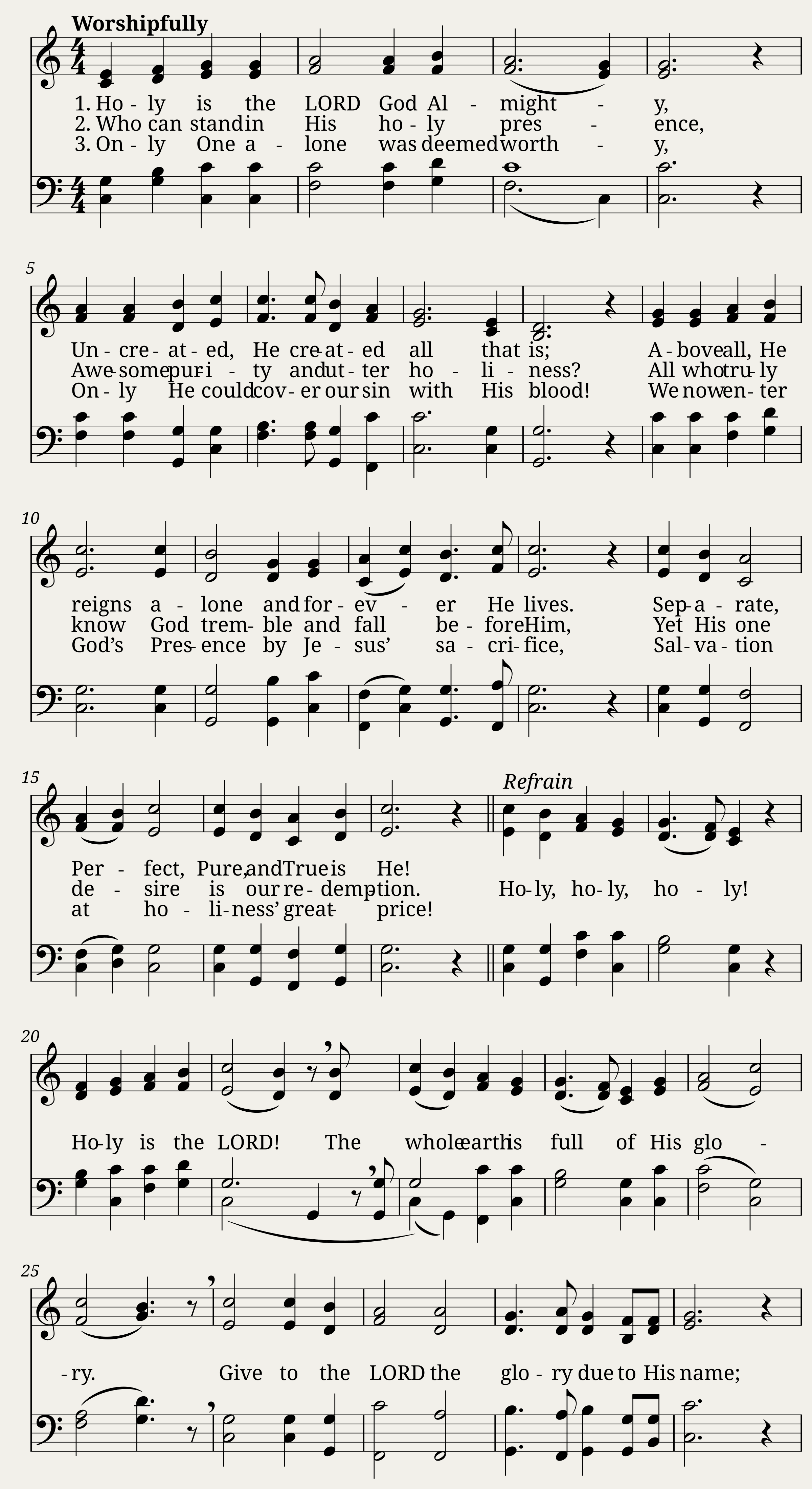Holy is the lord! - Scott Werdebaugh — 1/2