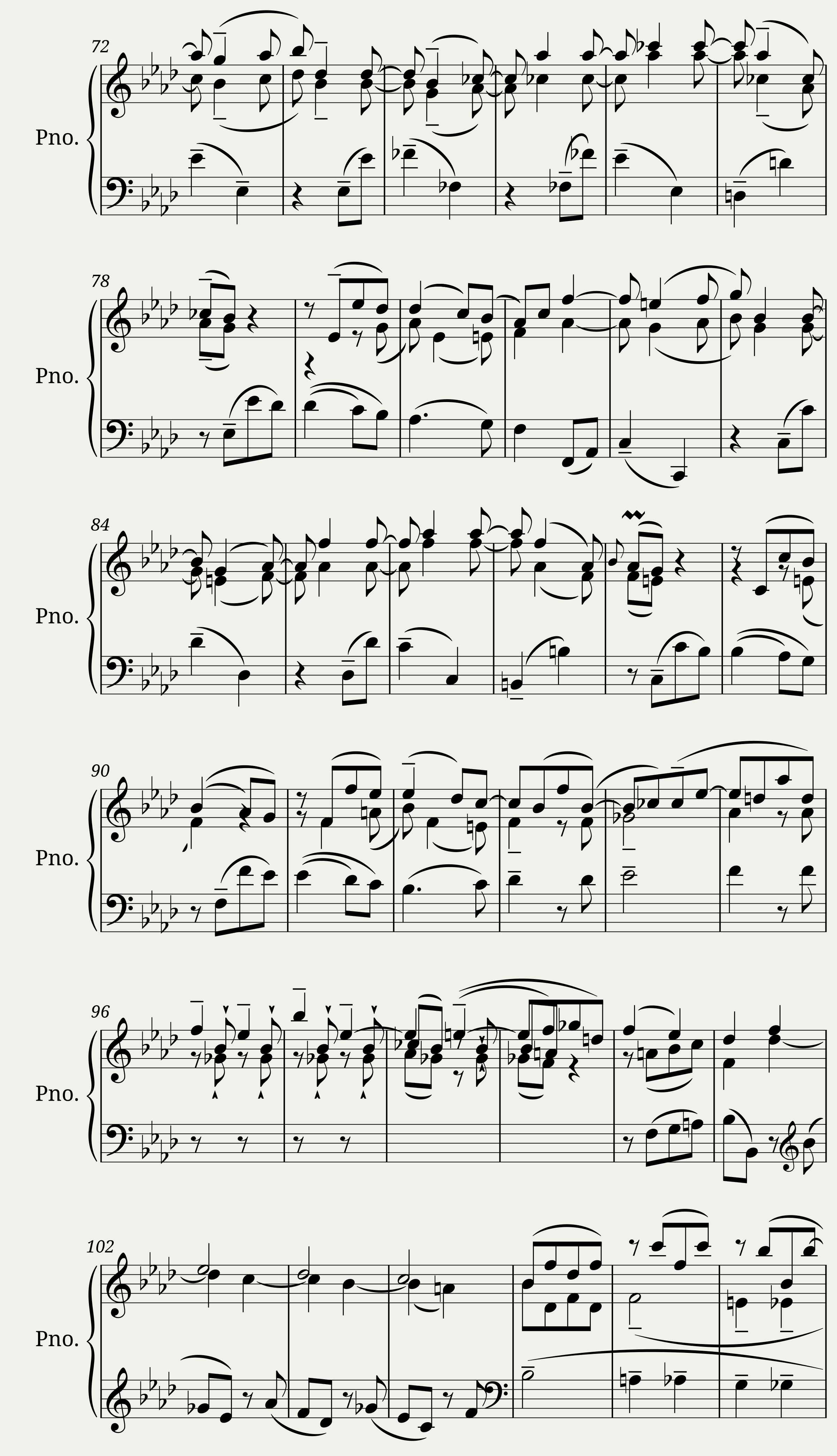 W.F. Bach: Huit fugues sans pédal No.8 Fugue in F minor — 2/4