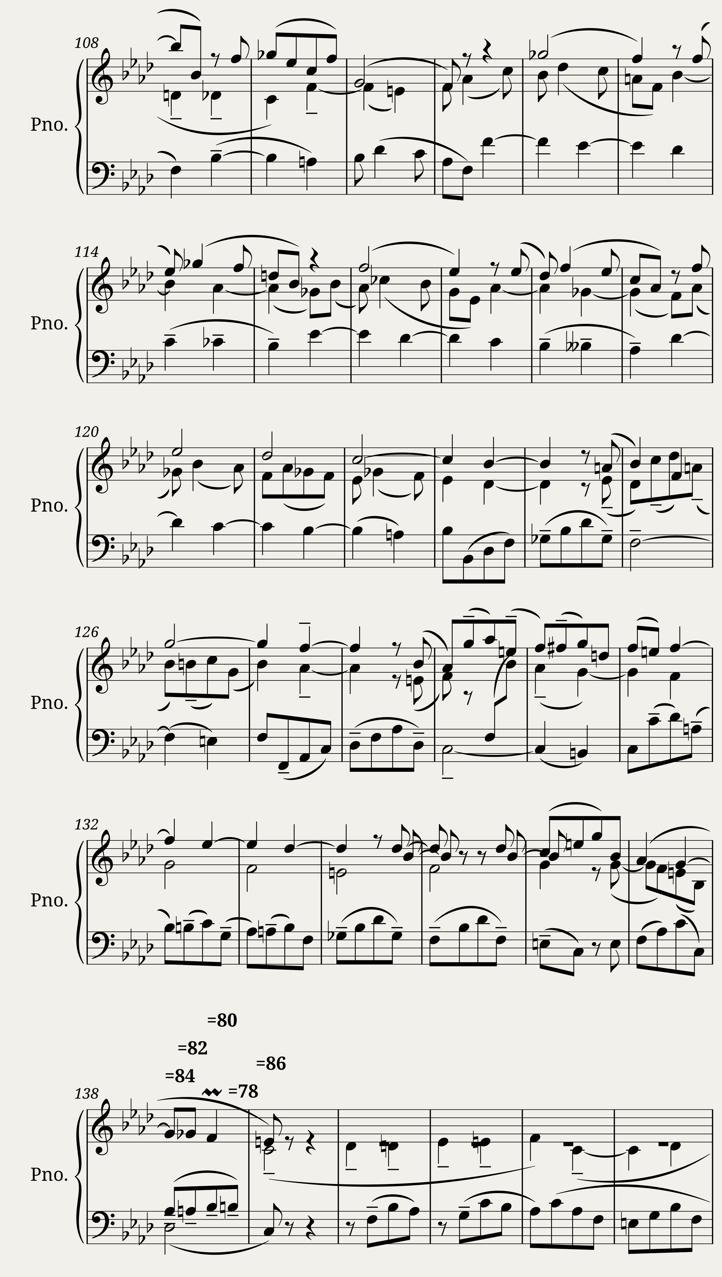 W.F. Bach: Huit fugues sans pédal No.8 Fugue in F minor — 3/4