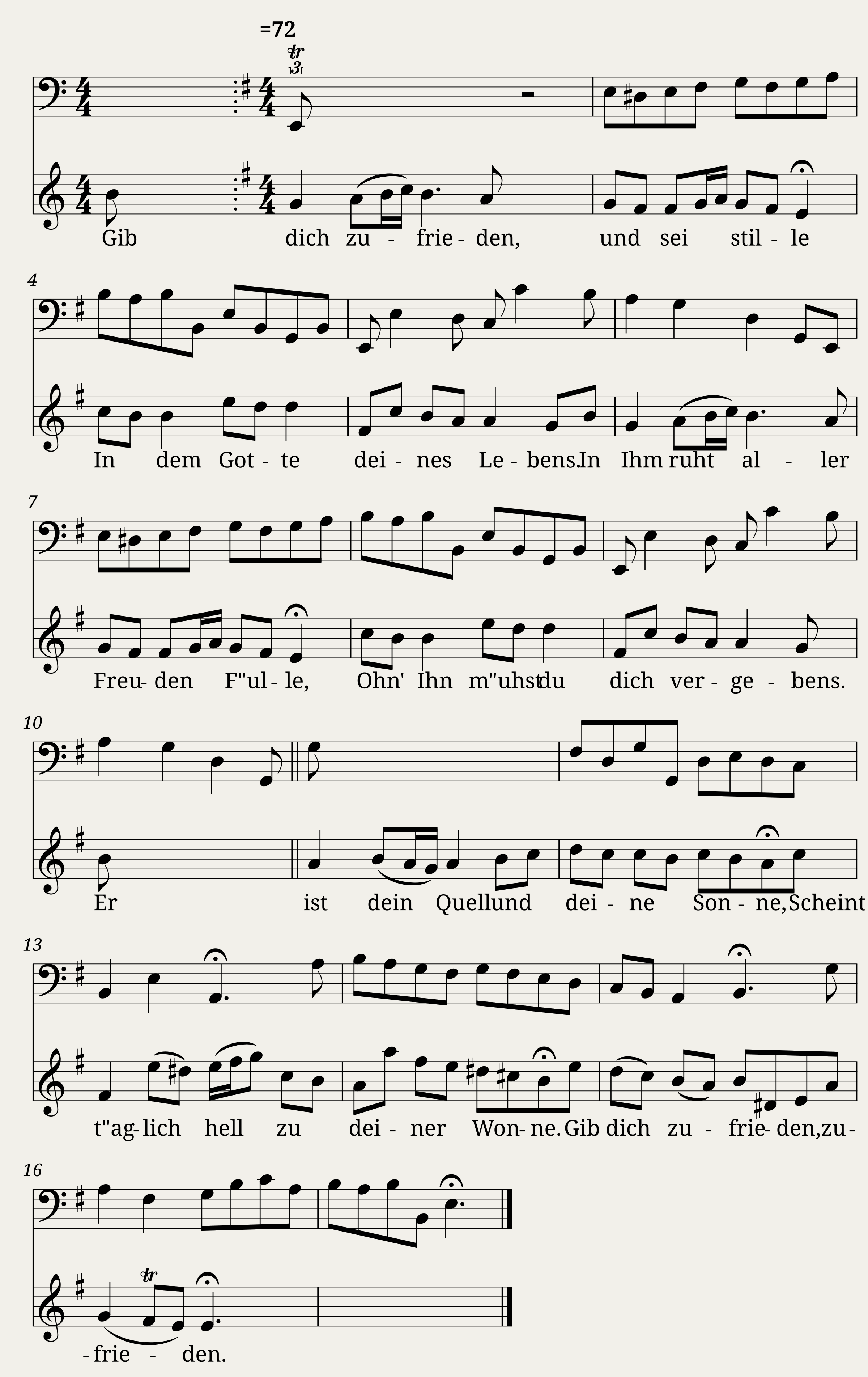 Johann Sebastian Bach - Gib dich zufrieden