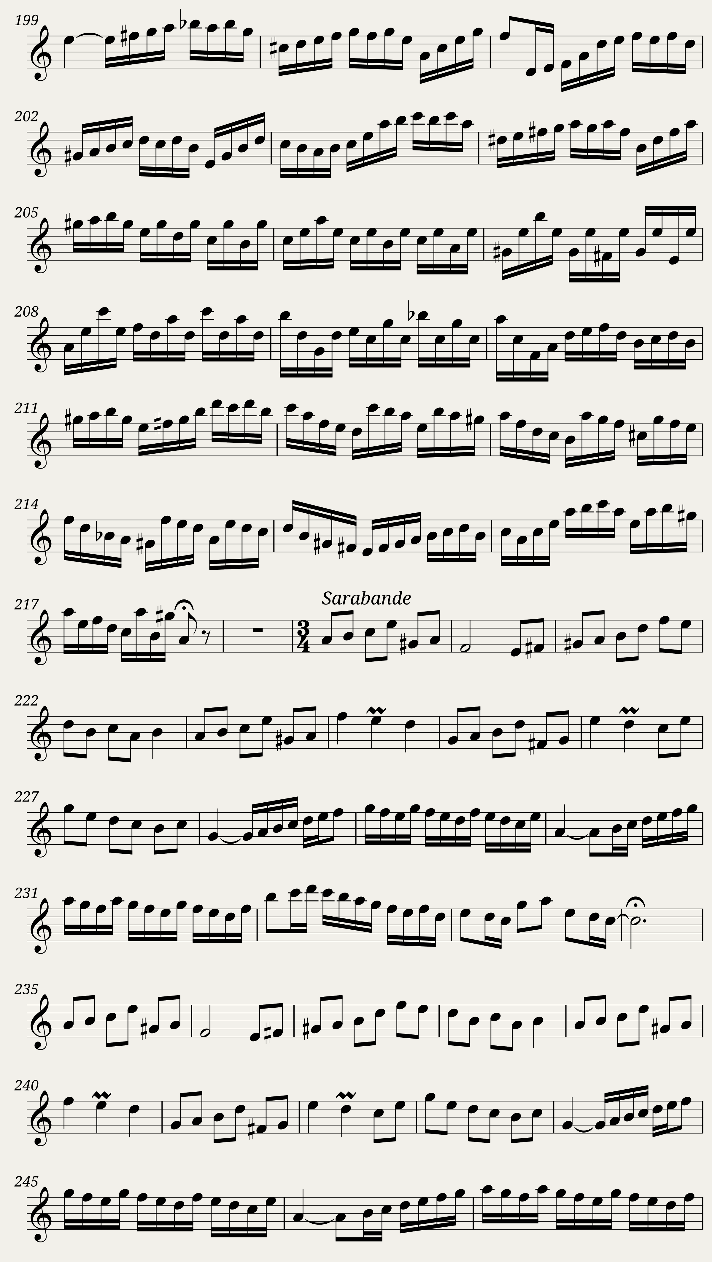 BWV 1013 Partita in A minor for solo flute — 7/10