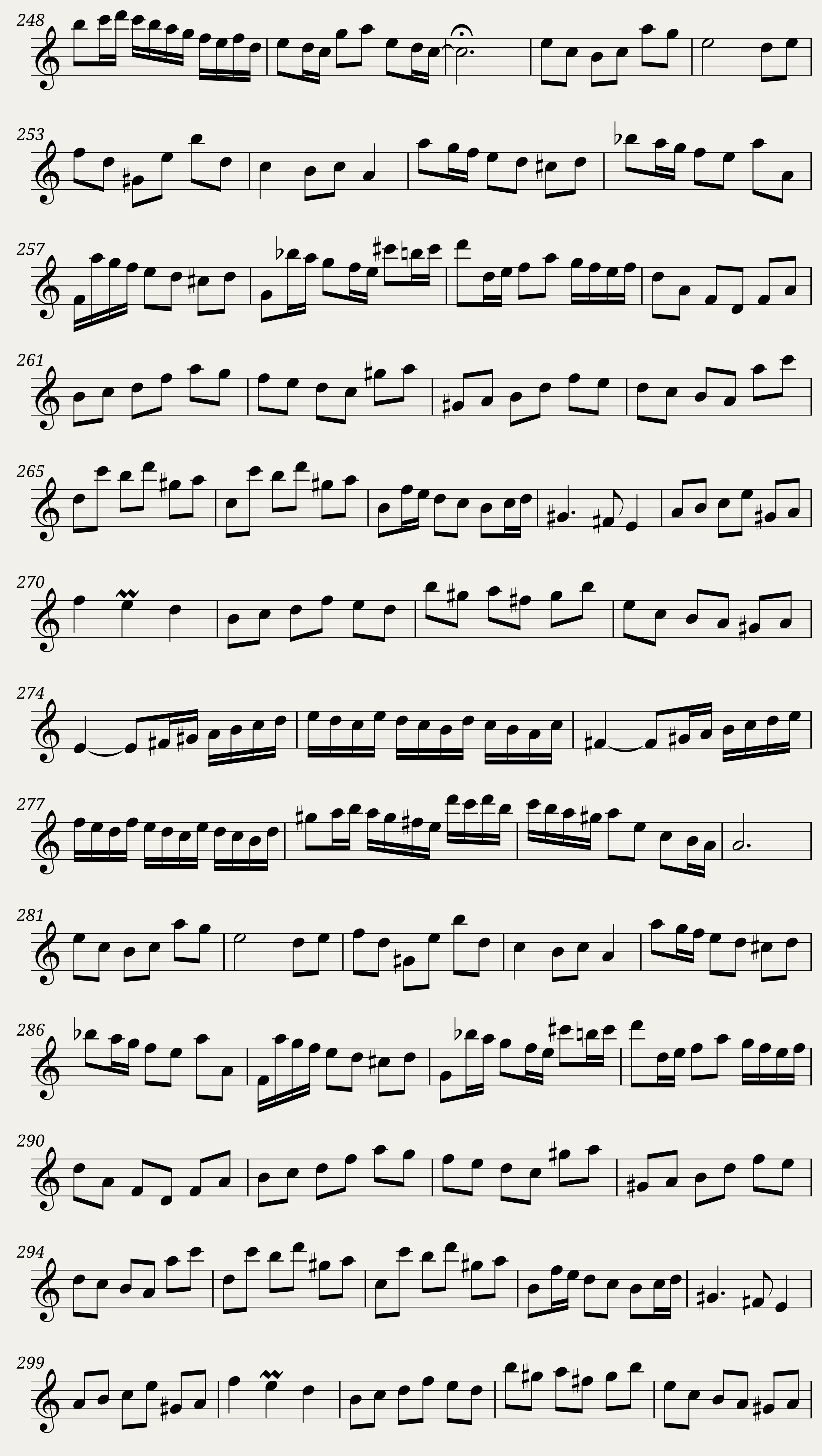 BWV 1013 Partita in A minor for solo flute — 8/10