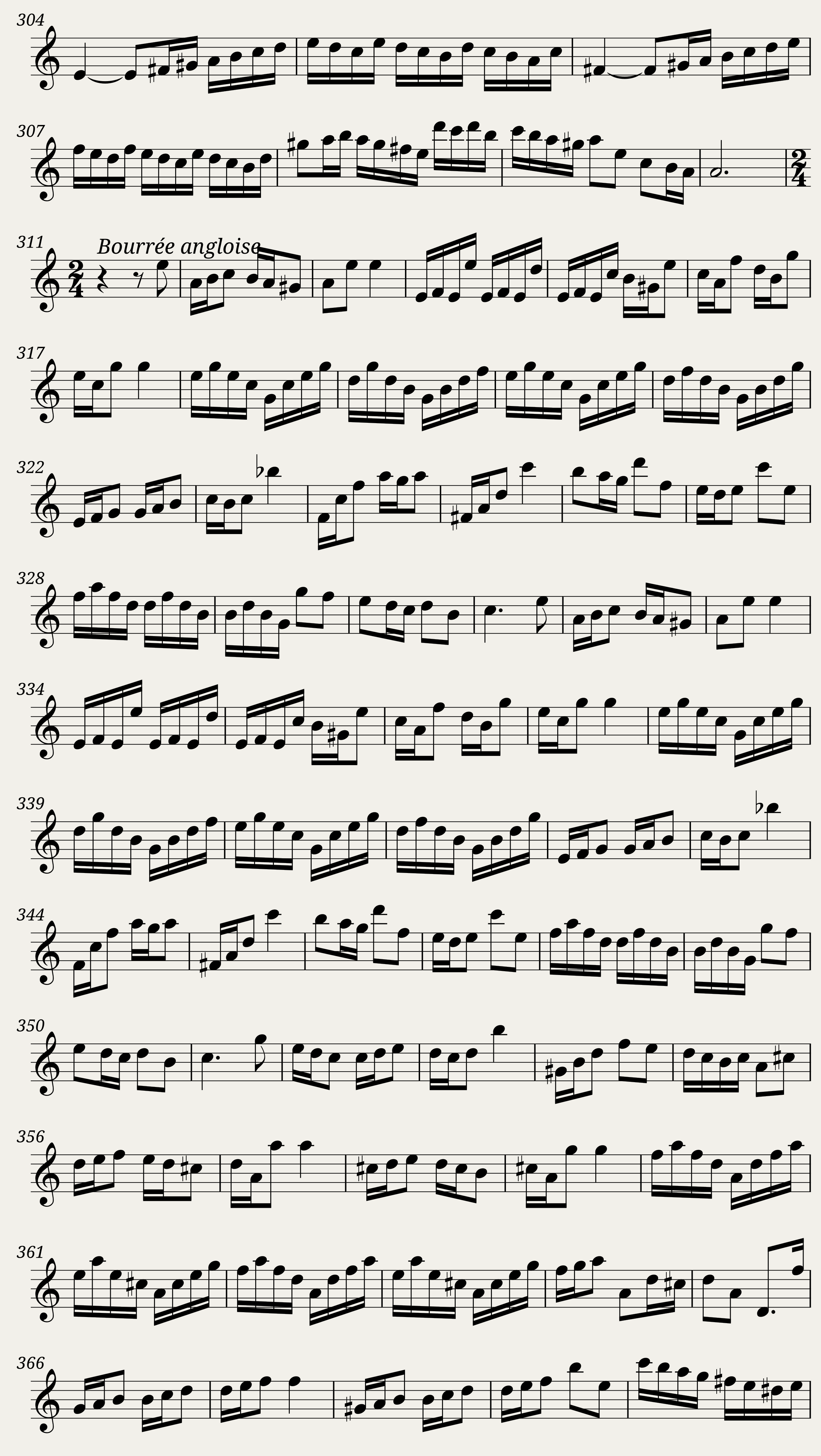 BWV 1013 Partita in A minor for solo flute — 9/10