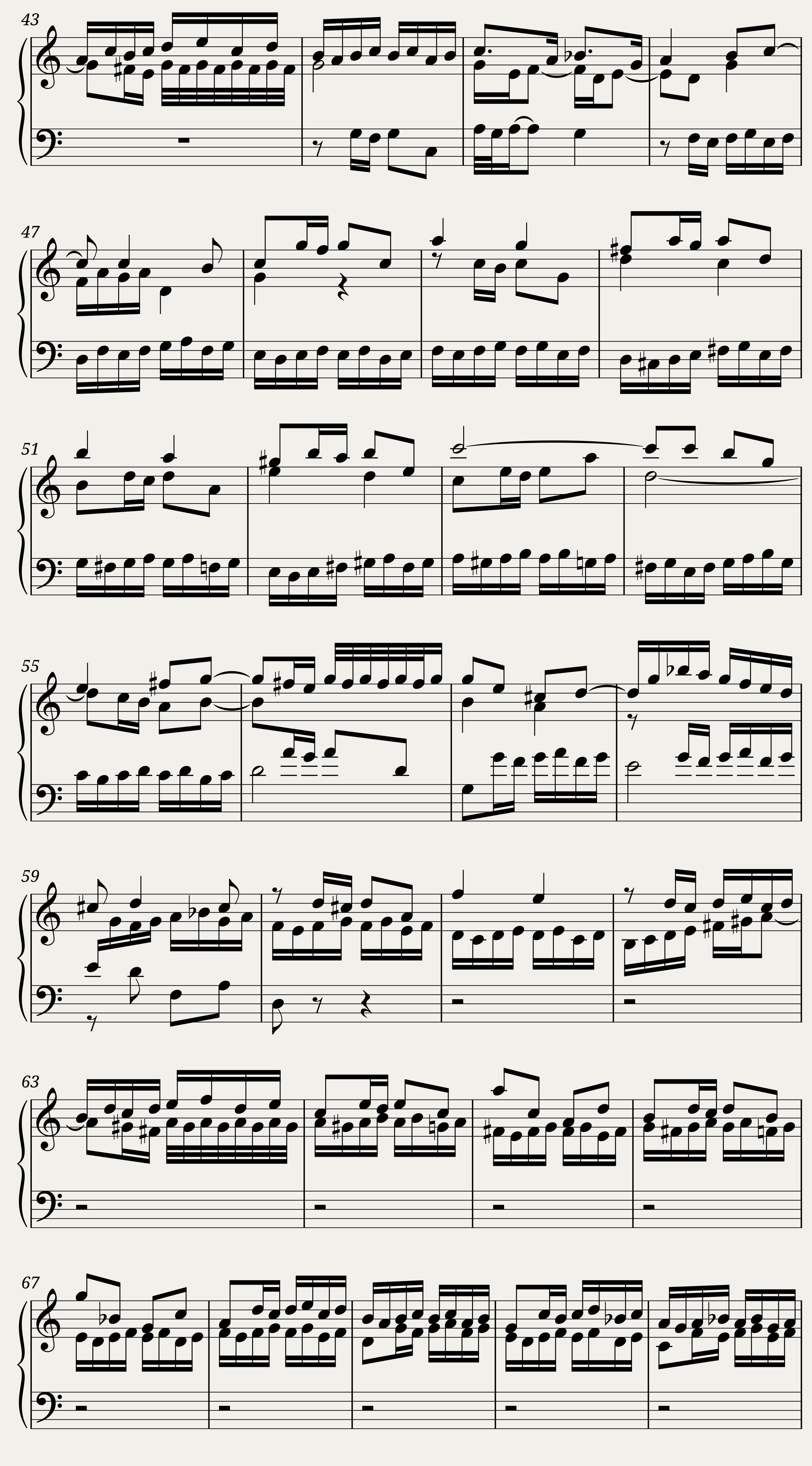 BWV 871 The Well-Tempered Clavier Part II Praeludium II — 3/3